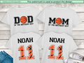 Custom Basketball Mom and Dad T-shirt