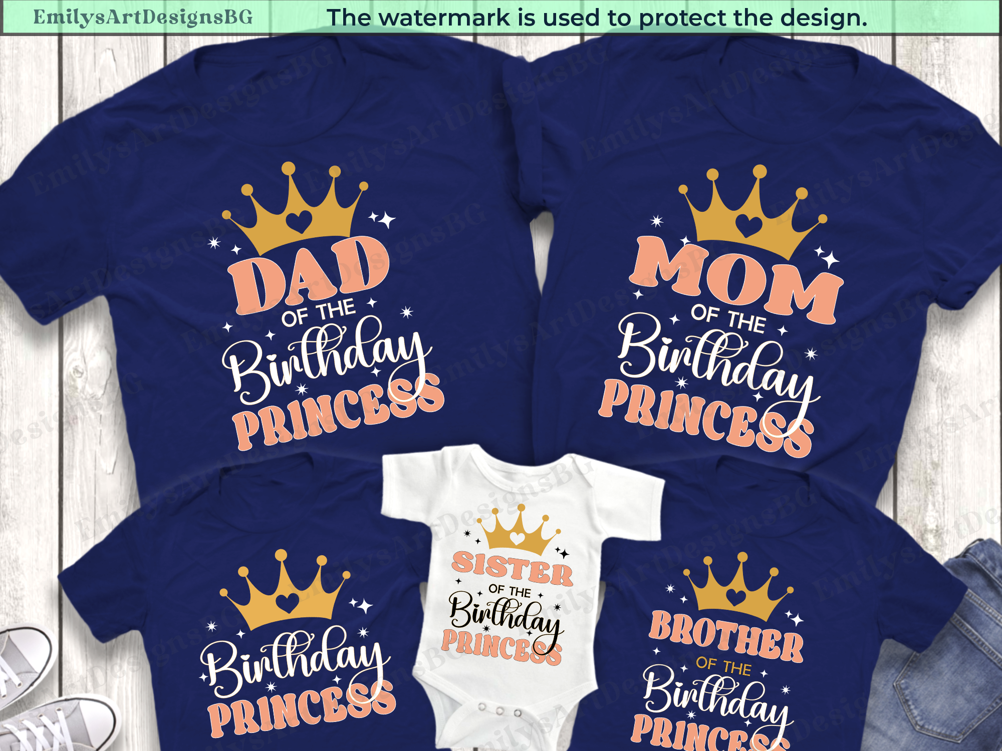 Custom Birthday Princess Family Shirts