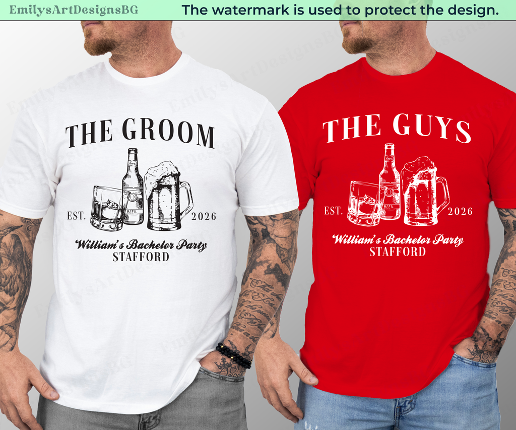 Personalized Bachelor Party T-shirts
