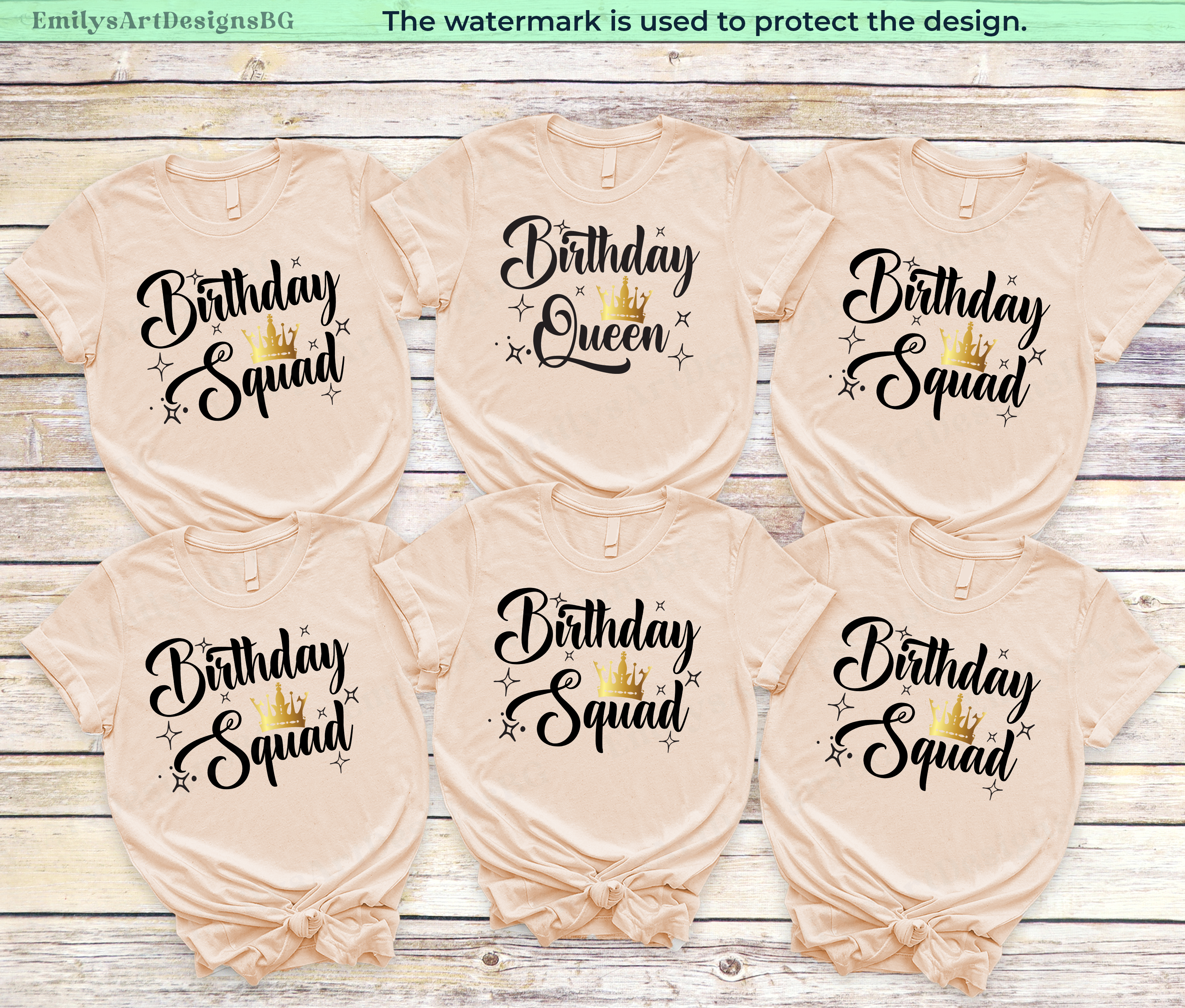 Birthday Queen Party Shirts