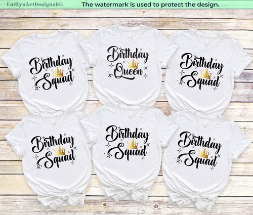 Birthday Queen Party Shirts