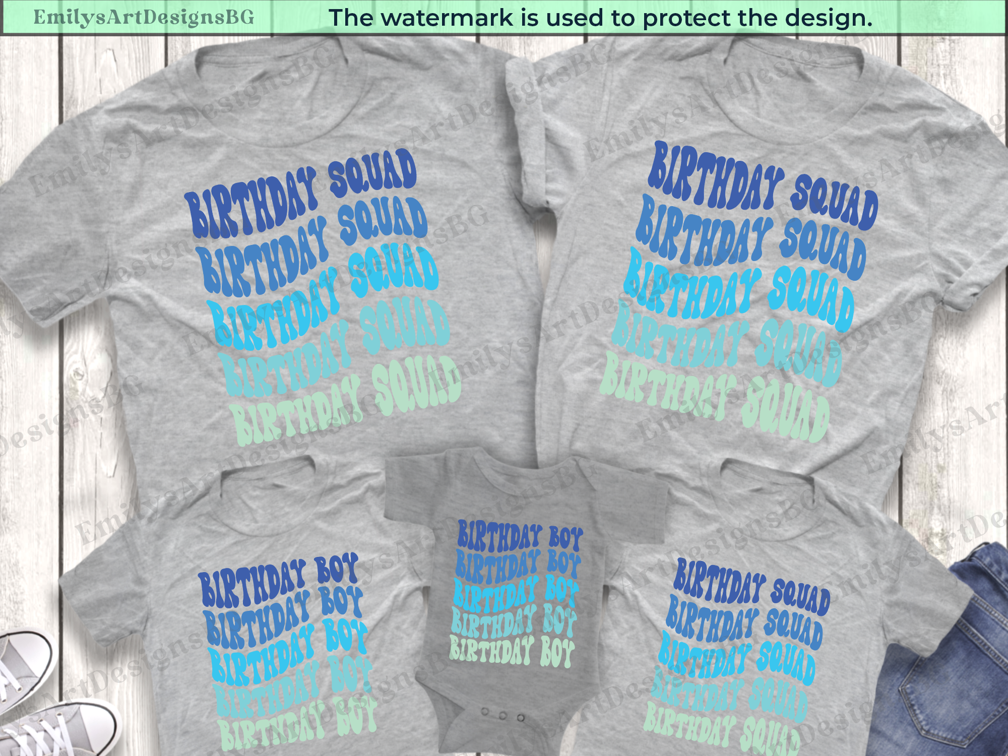 Birthday Boy and Birthday Squad Shirts