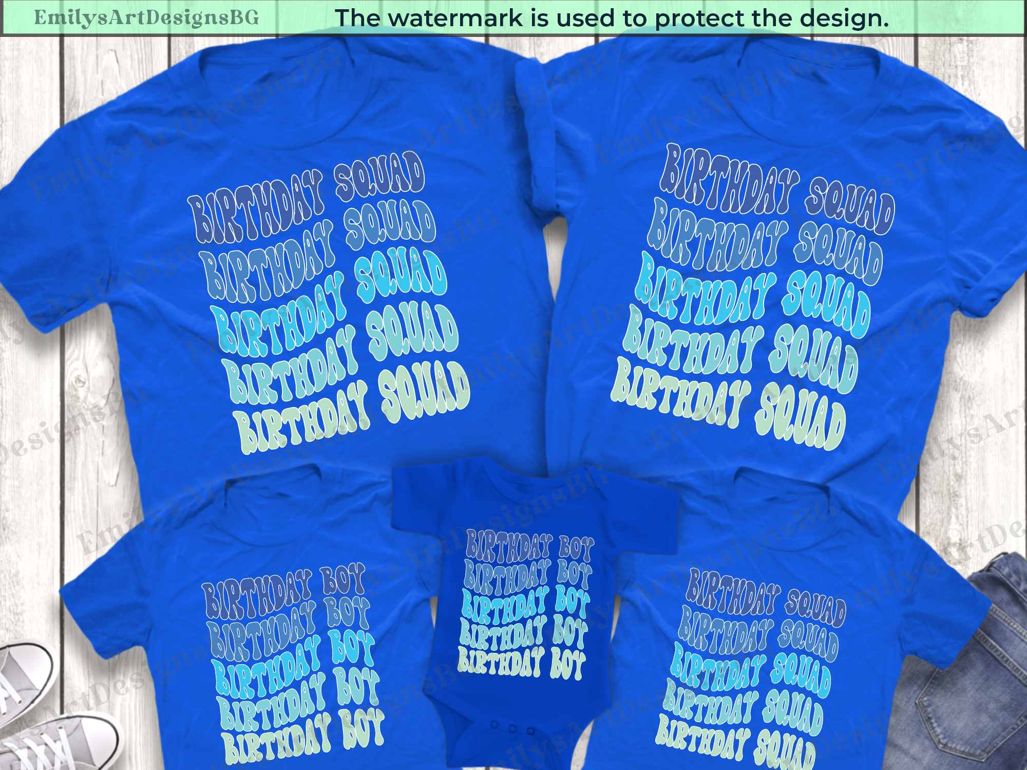 Birthday Boy and Birthday Squad Shirts