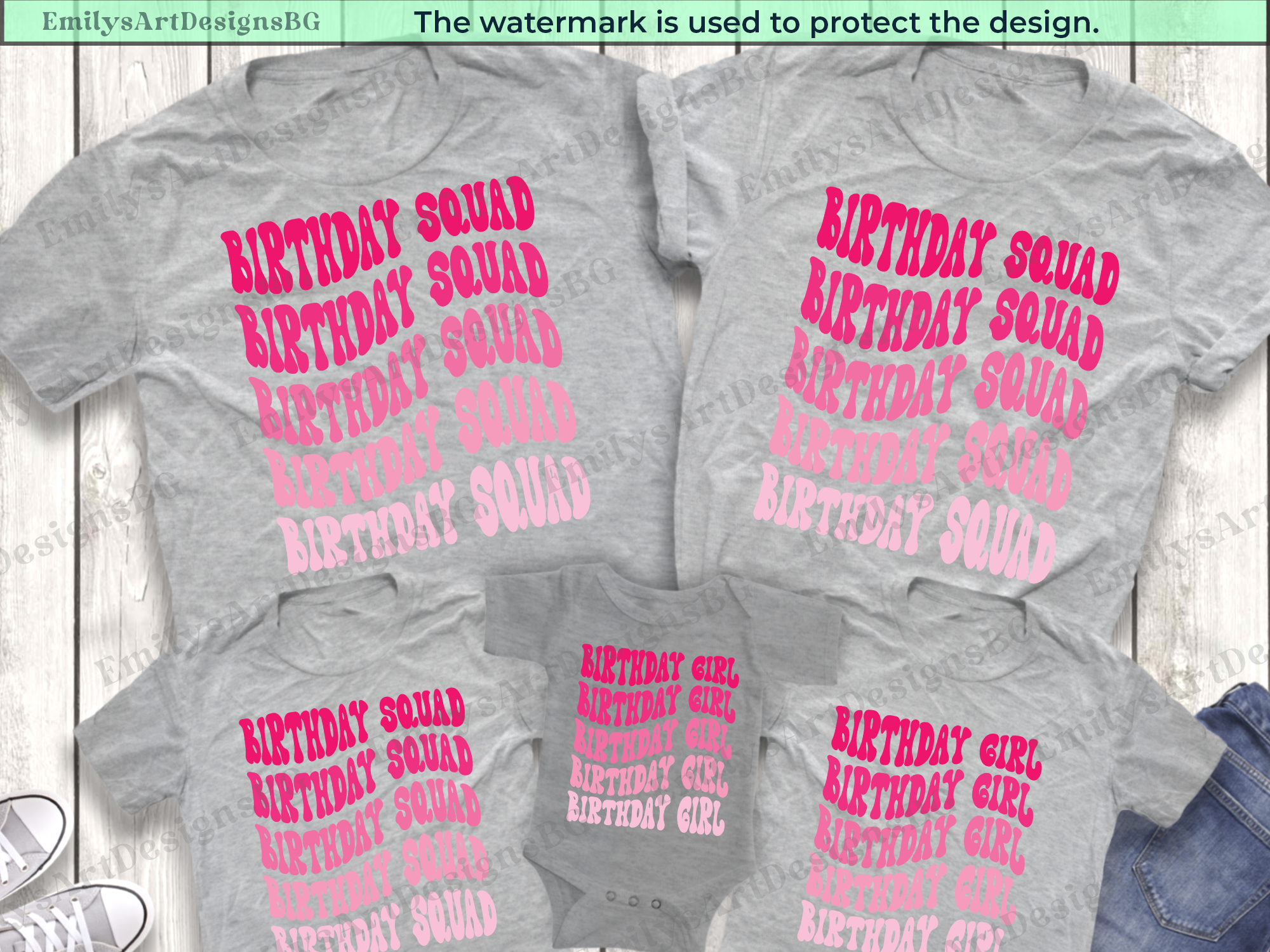 Birthday Girl and Birthday Squad Shirts