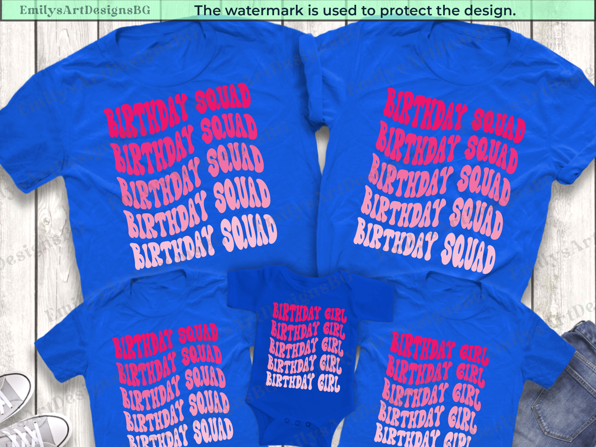 Birthday Girl and Birthday Squad Shirts