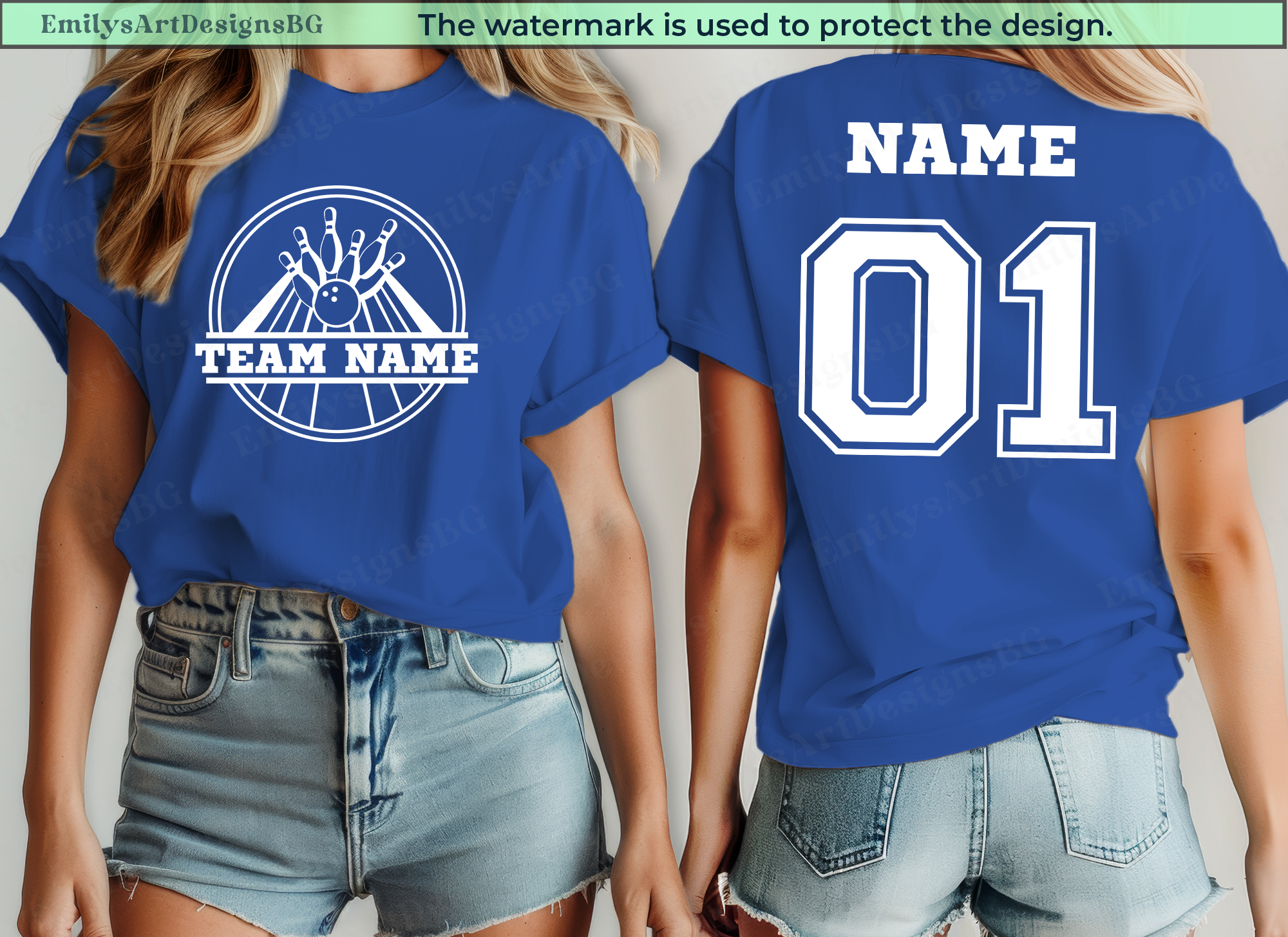 Custom Name Bowling Team T-shirt