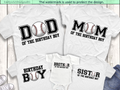 Custom Baseball Birthday Family Shirts