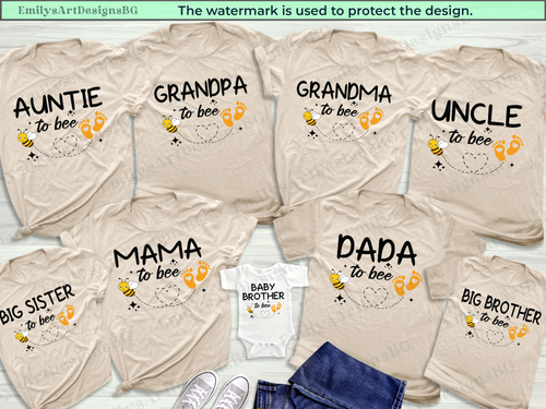 Bee Family Pregnancy Announcement Shirts