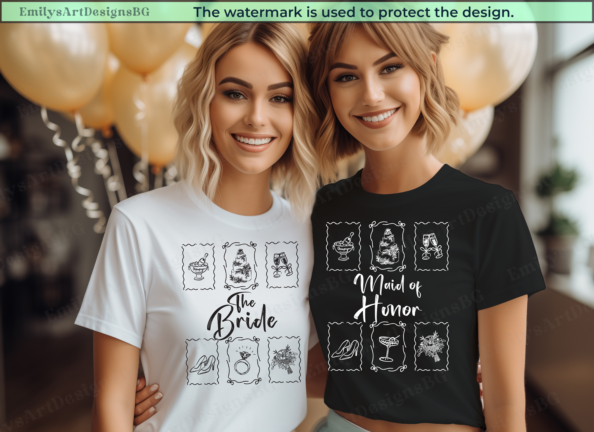 The Bride and Maid of Honor T-shirts