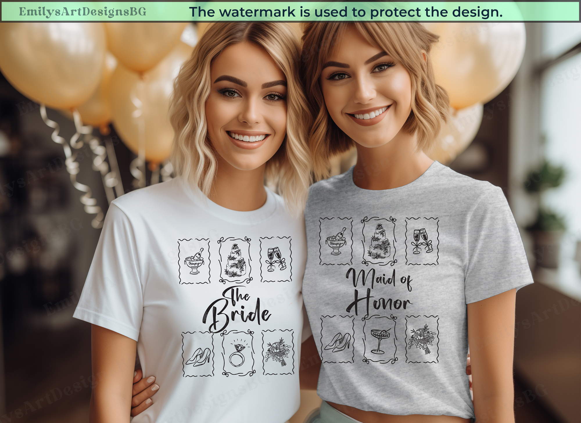 The Bride and Maid of Honor T-shirts