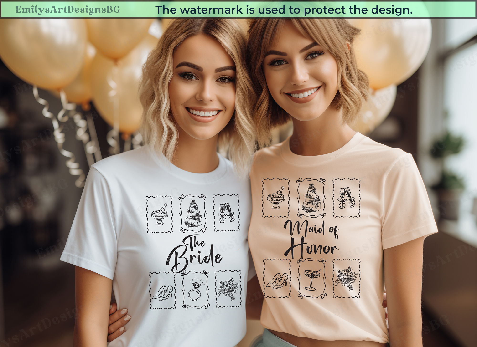 The Bride and Maid of Honor T-shirts