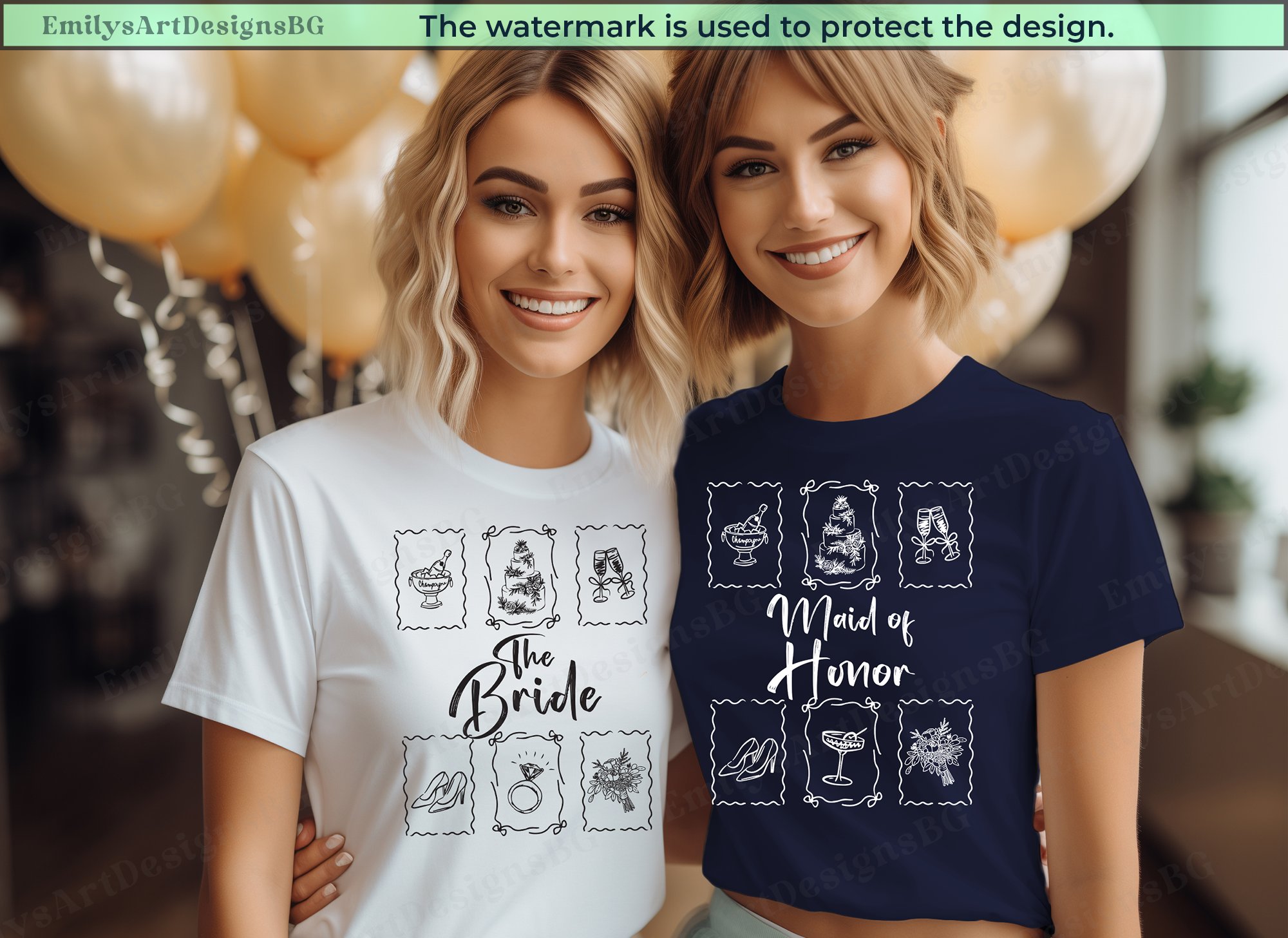 The Bride and Maid of Honor T-shirts