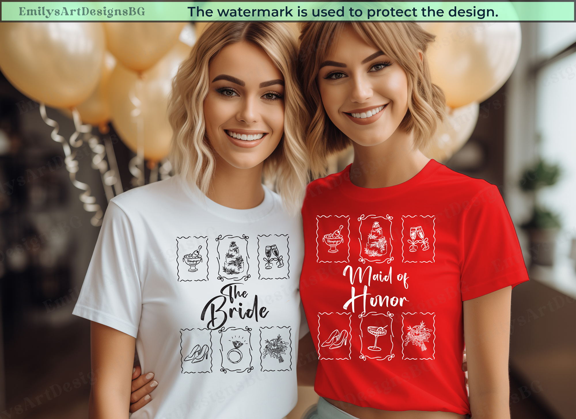 The Bride and Maid of Honor T-shirts