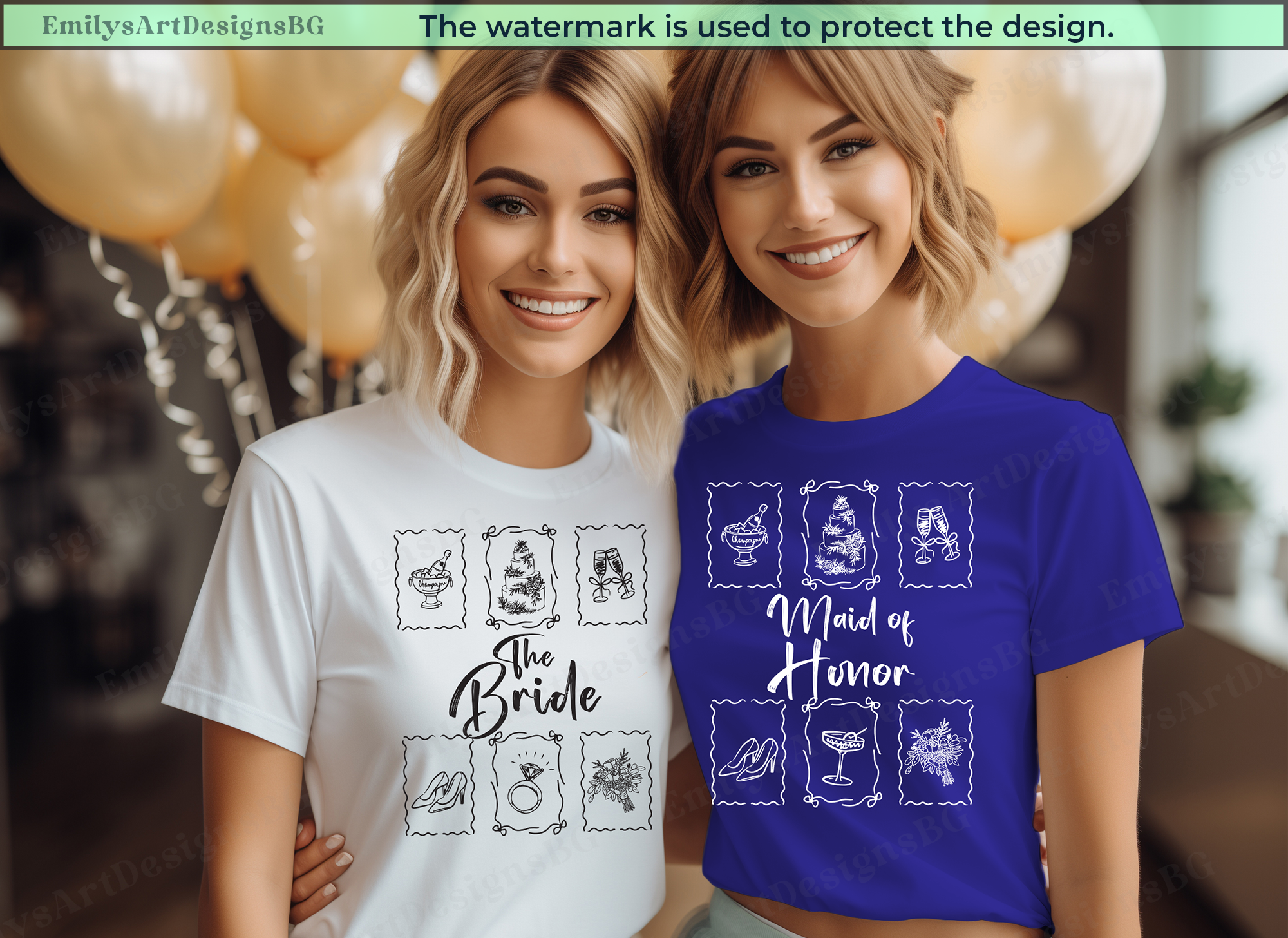 The Bride and Maid of Honor T-shirts