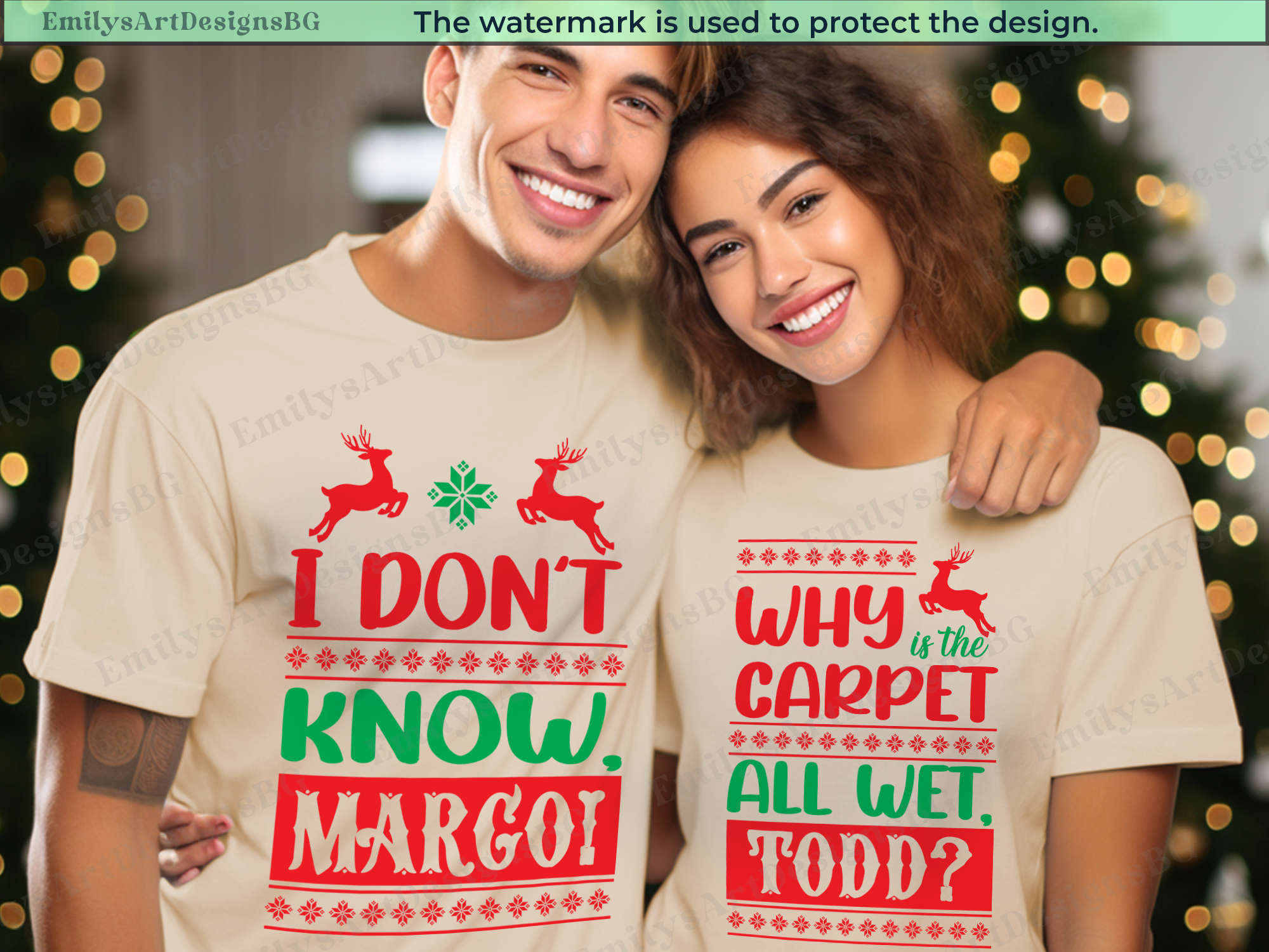 Why is The Carpet All Wet Todd, I Don't Know Margot Funny Christmas T-shirts