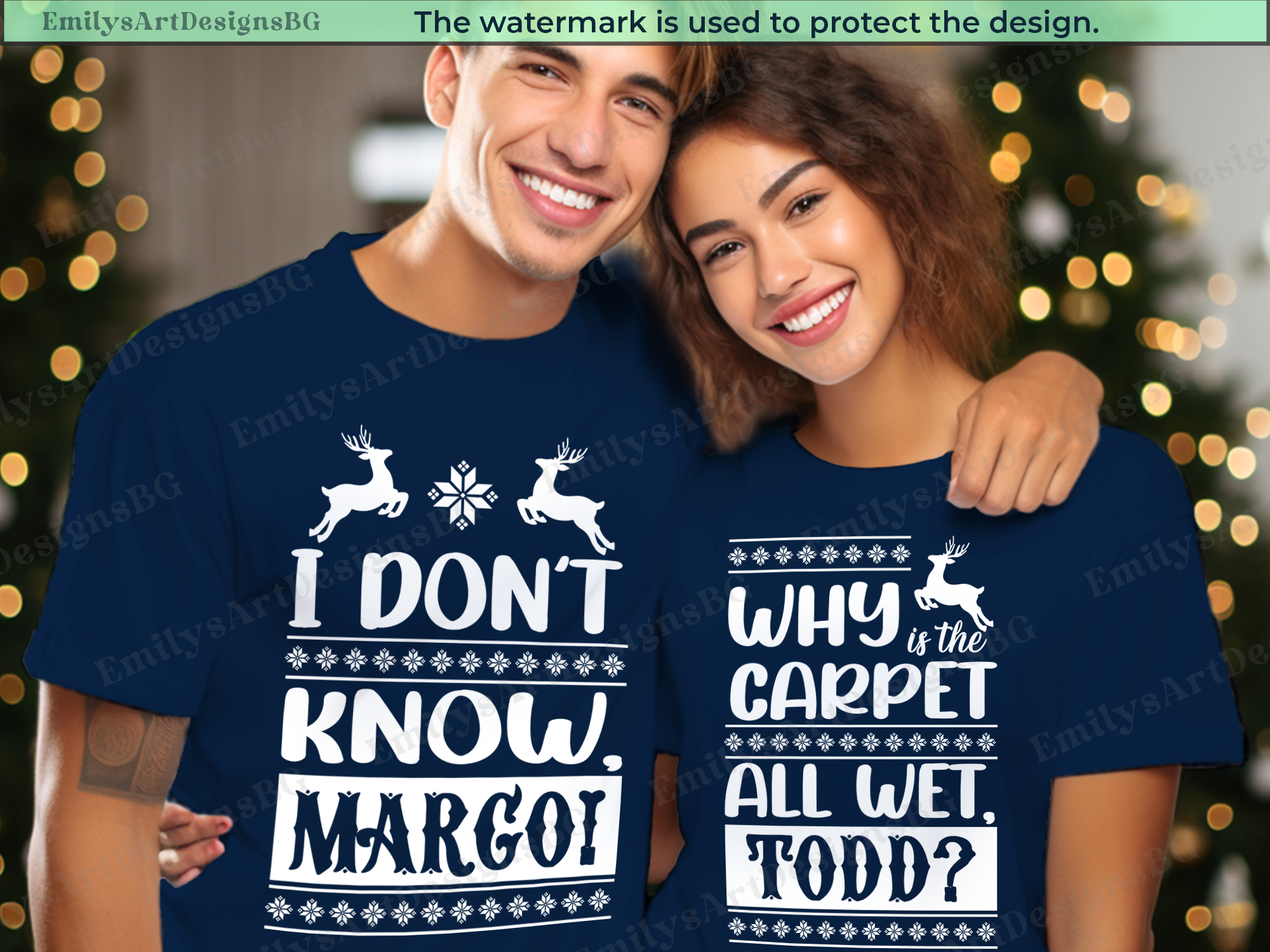 Why is The Carpet All Wet Todd, I Don't Know Margot Funny Christmas T-shirts