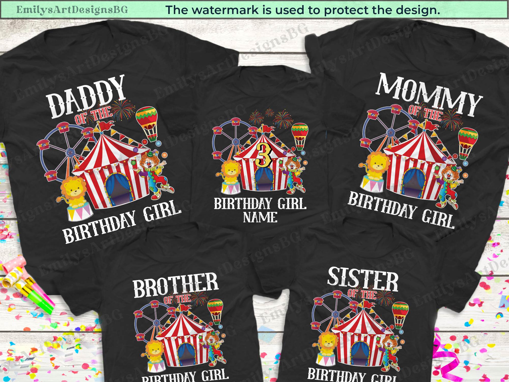Circus Birthday Family Shirts
