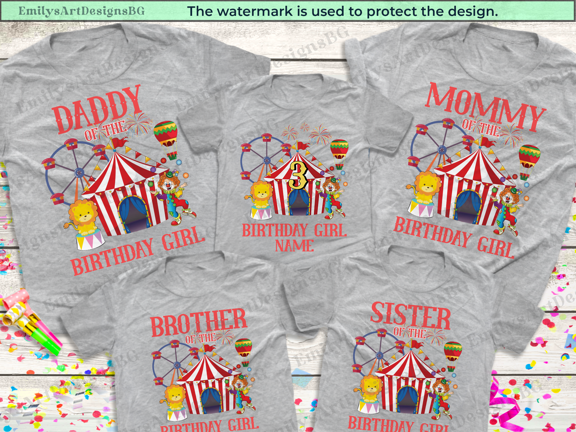 Circus Birthday Family Shirts