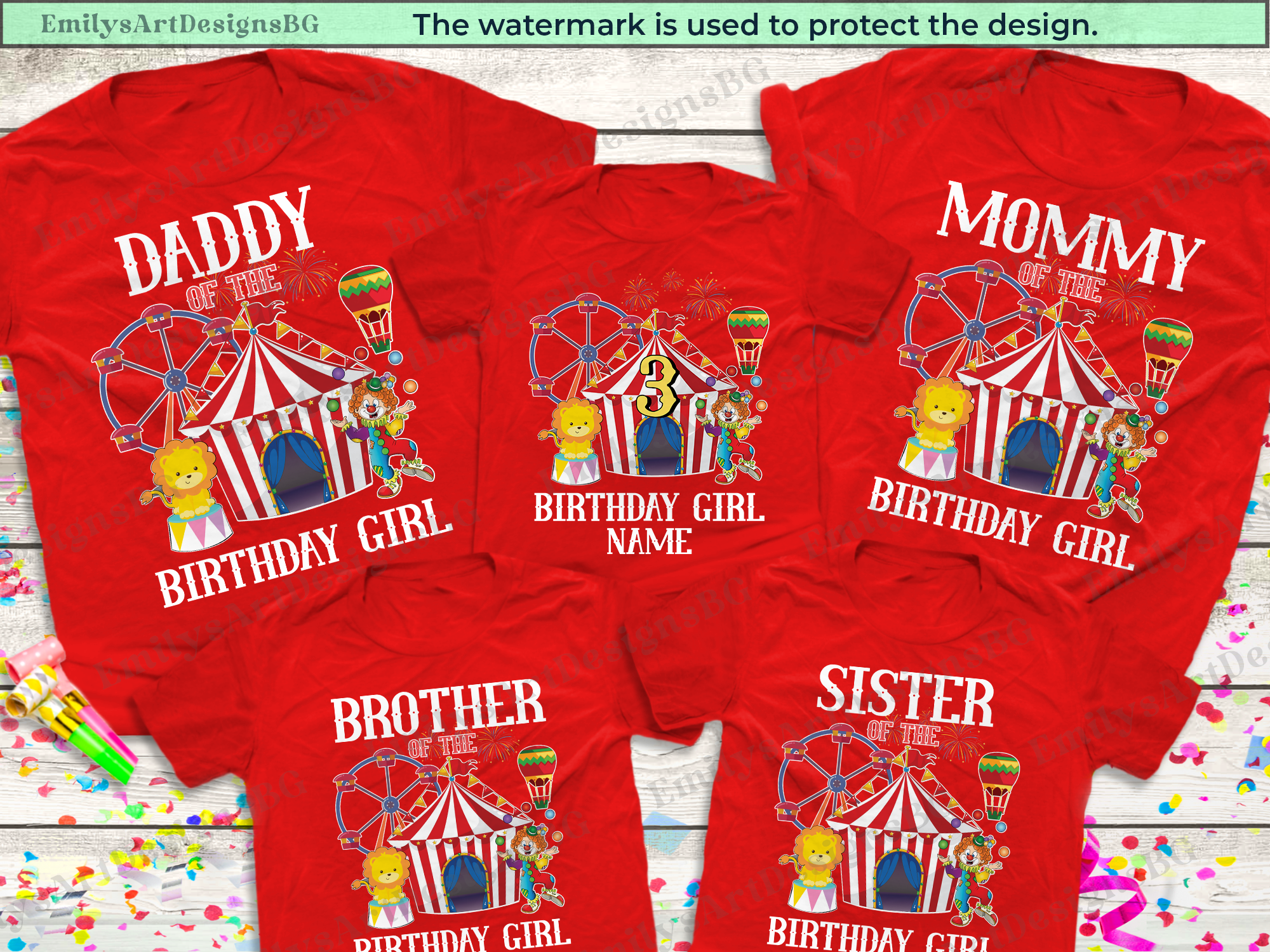Circus Birthday Family Shirts