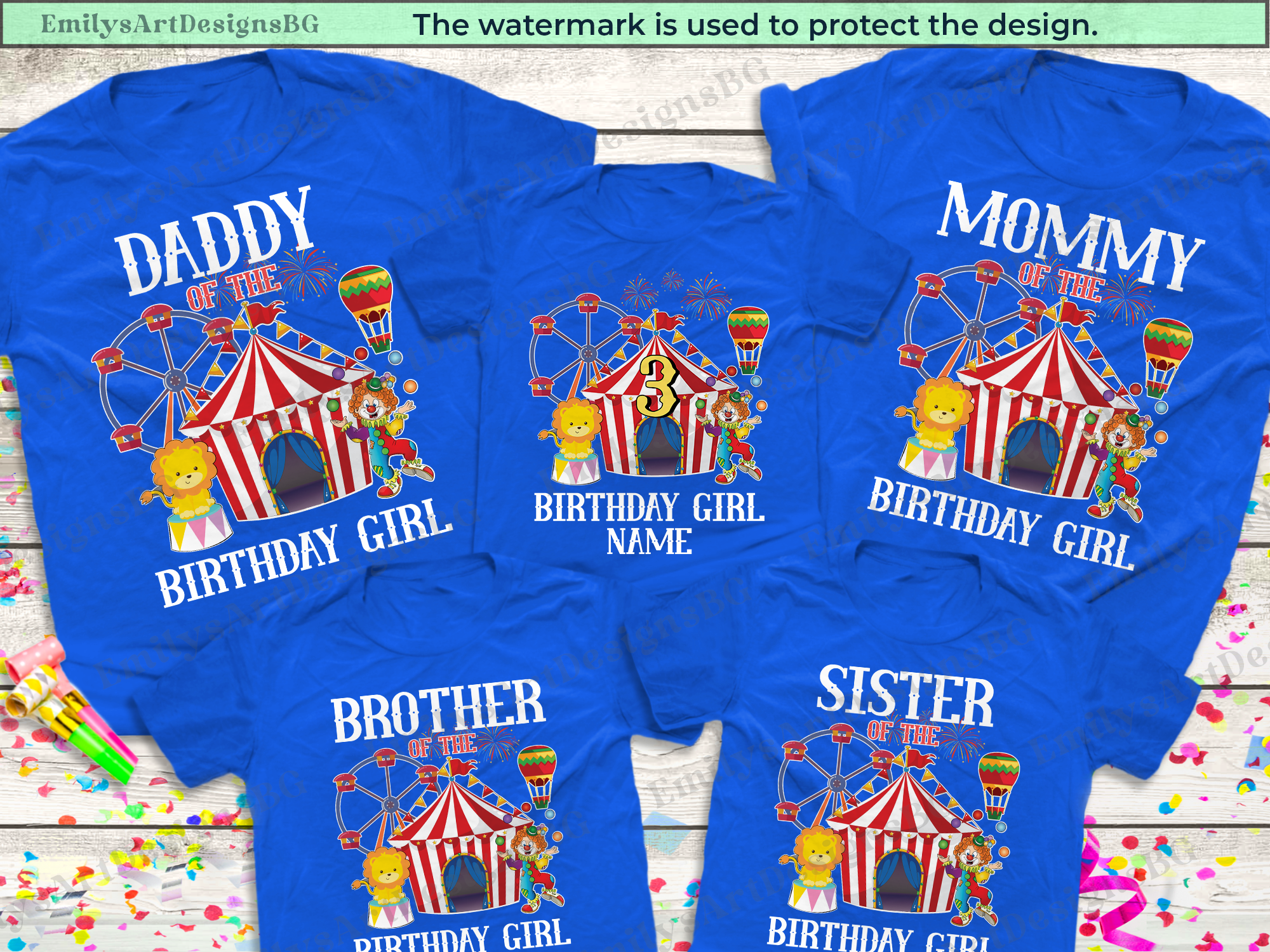 Circus Birthday Family Shirts