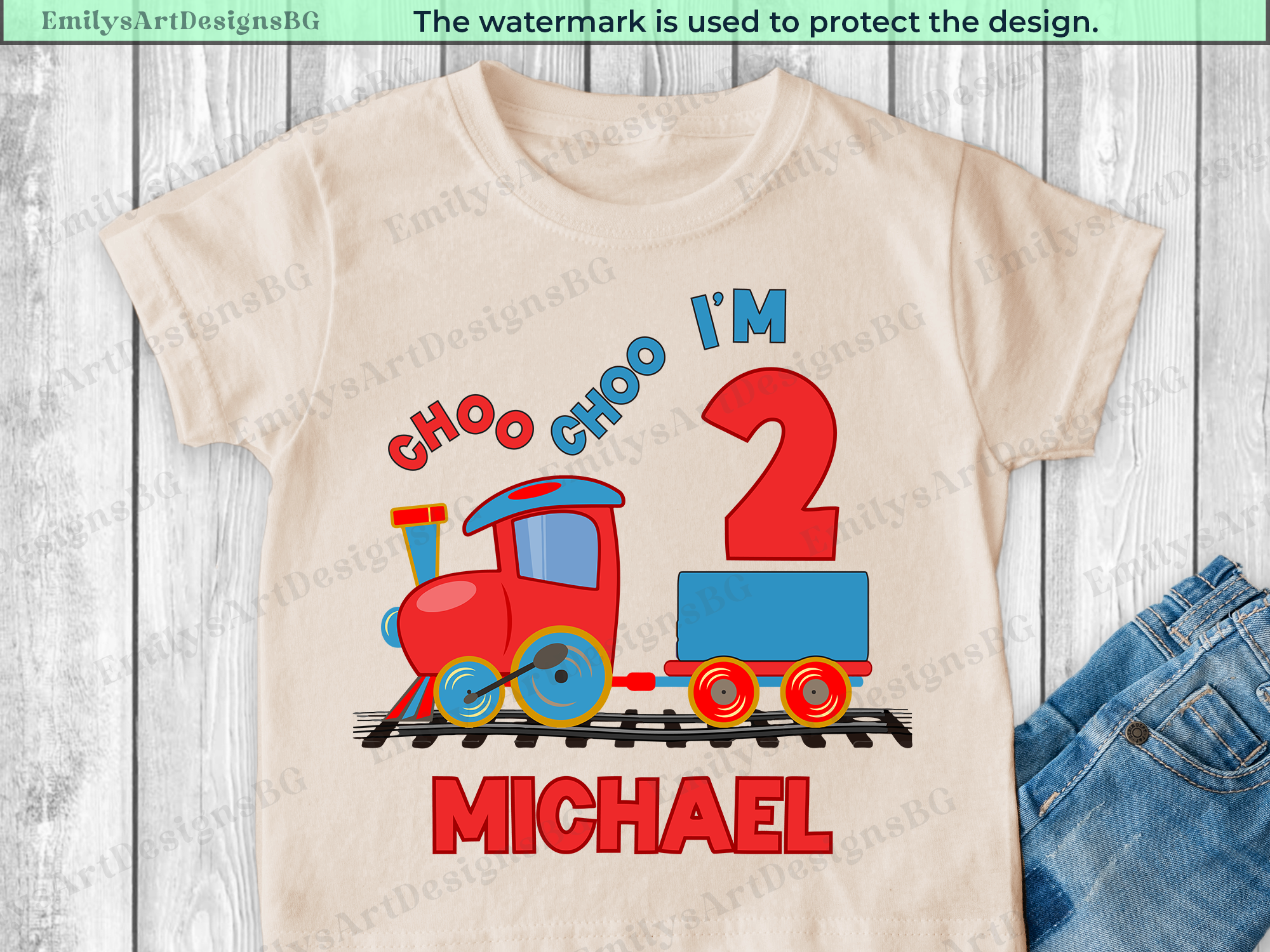 Choo Choo I'm Two - 2nd Birthday Shirt