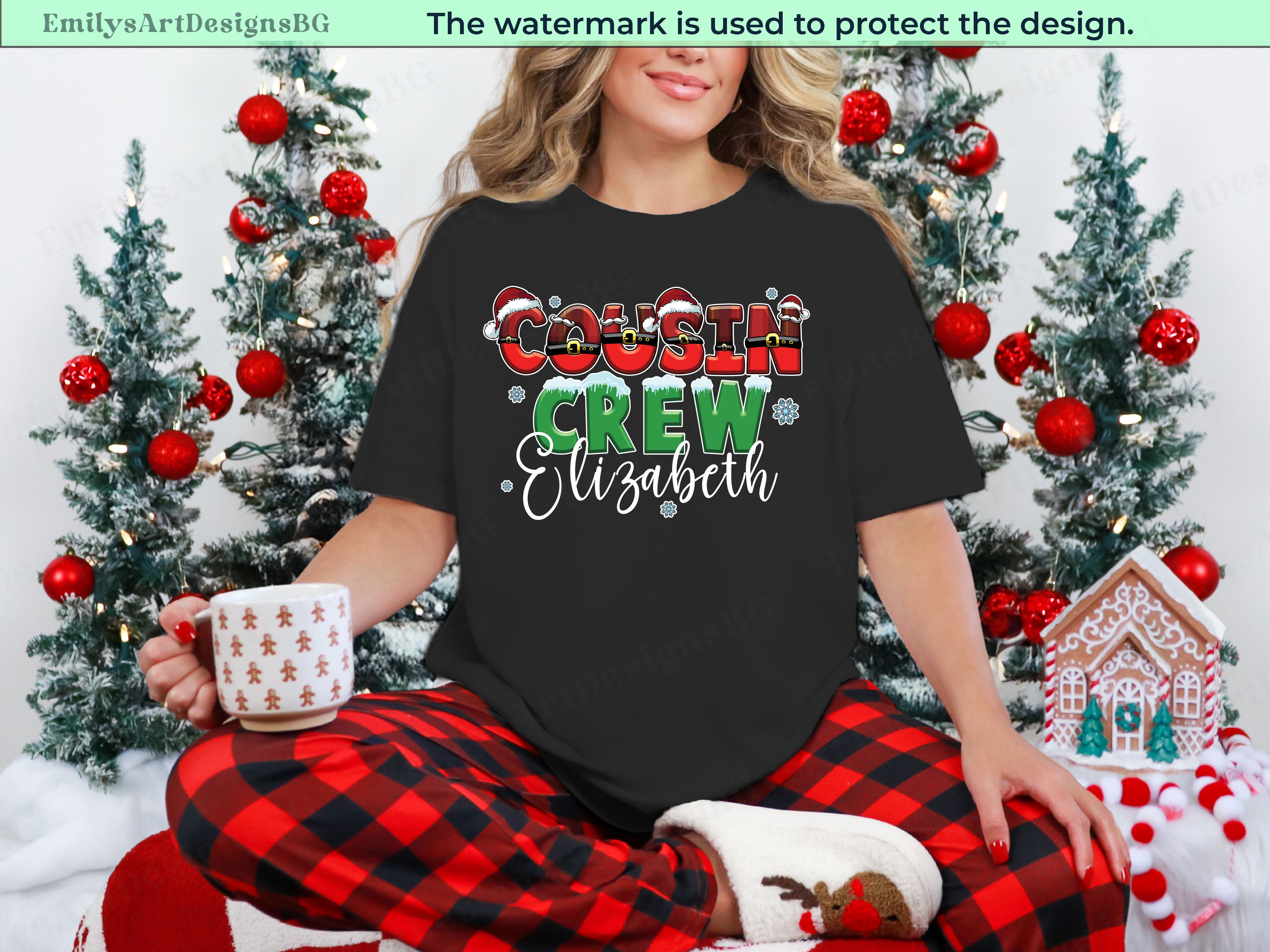 Personalized Cousin Crew Christmas T-shirts