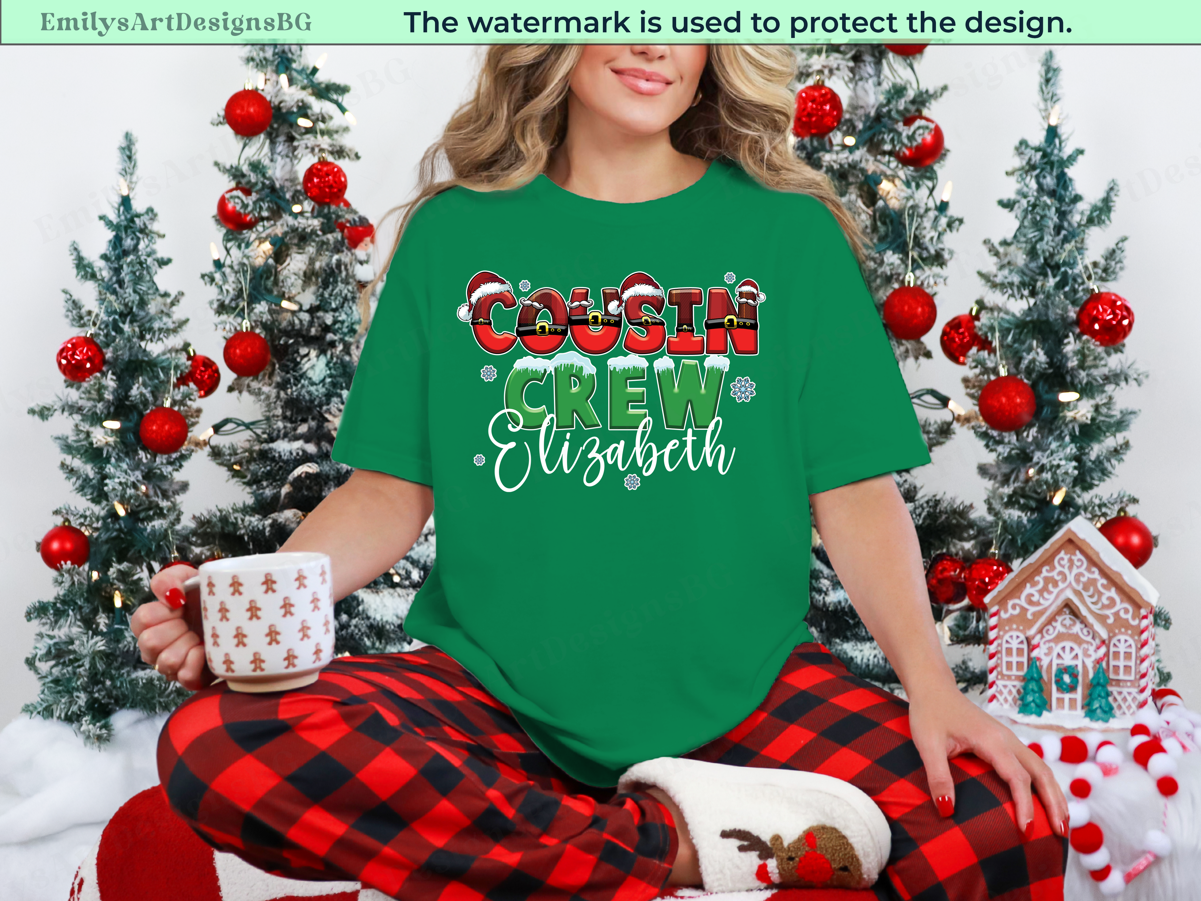 Personalized Cousin Crew Christmas T-shirts