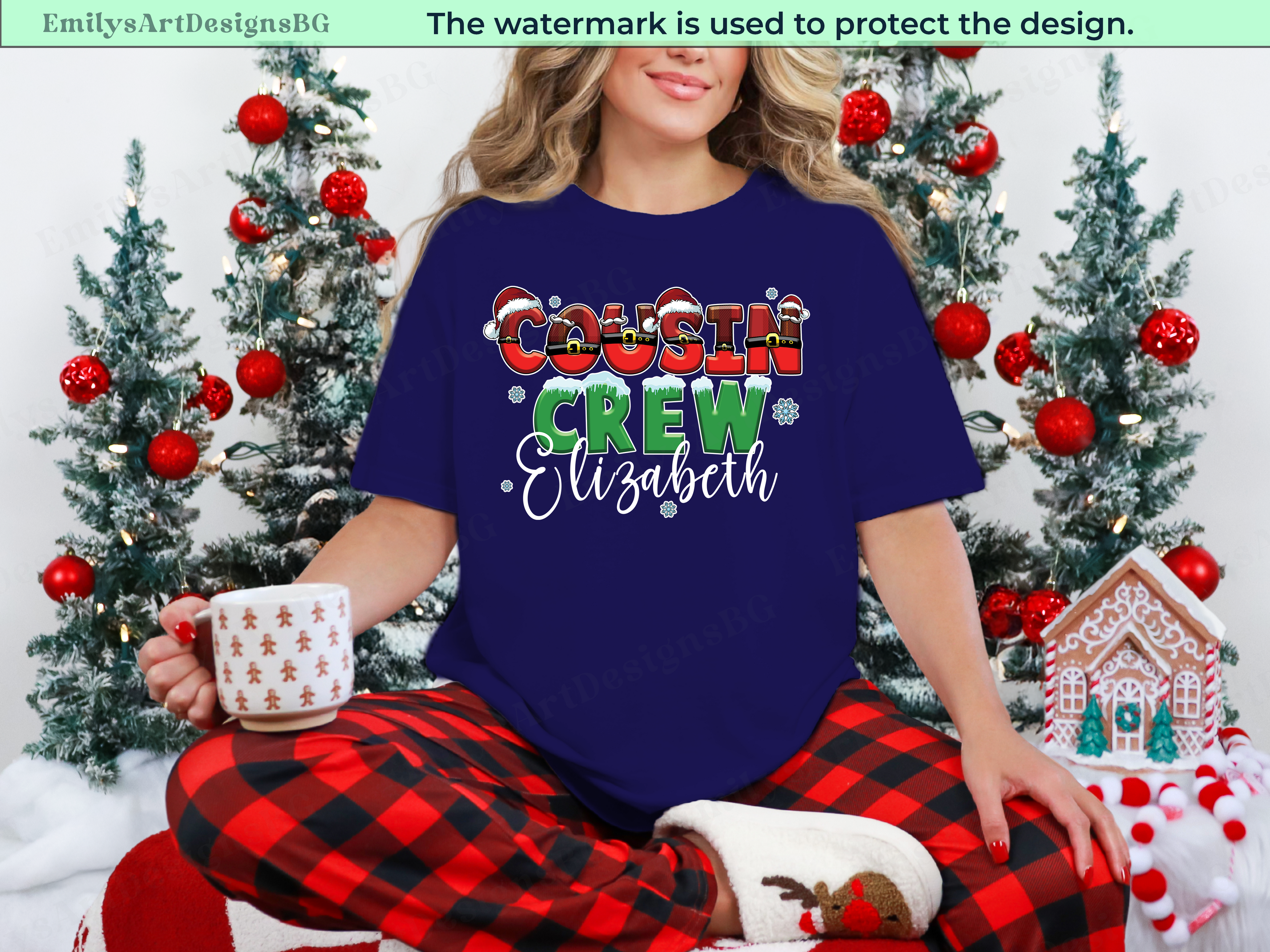 Personalized Cousin Crew Christmas T-shirts