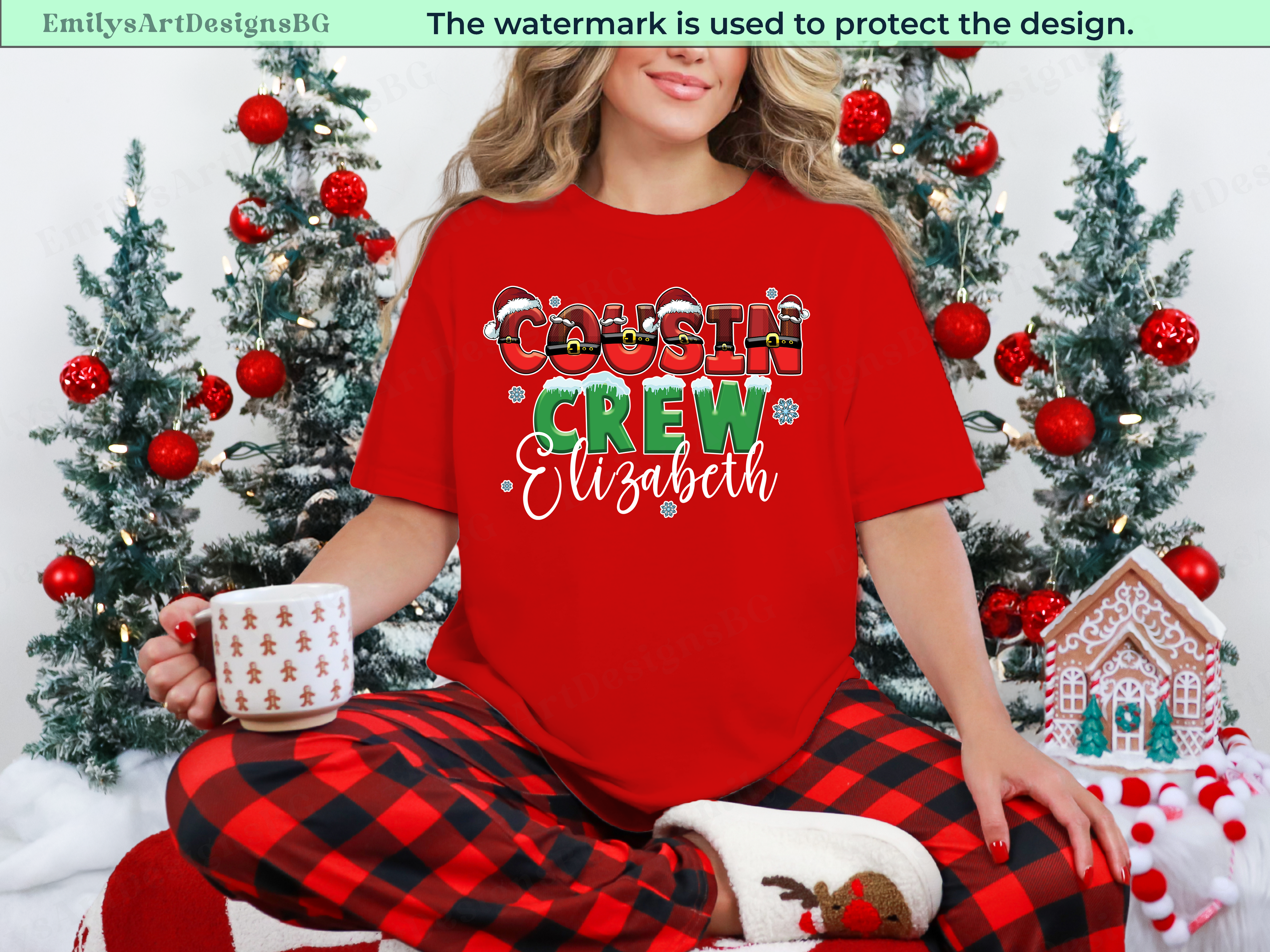 Personalized Cousin Crew Christmas T-shirts