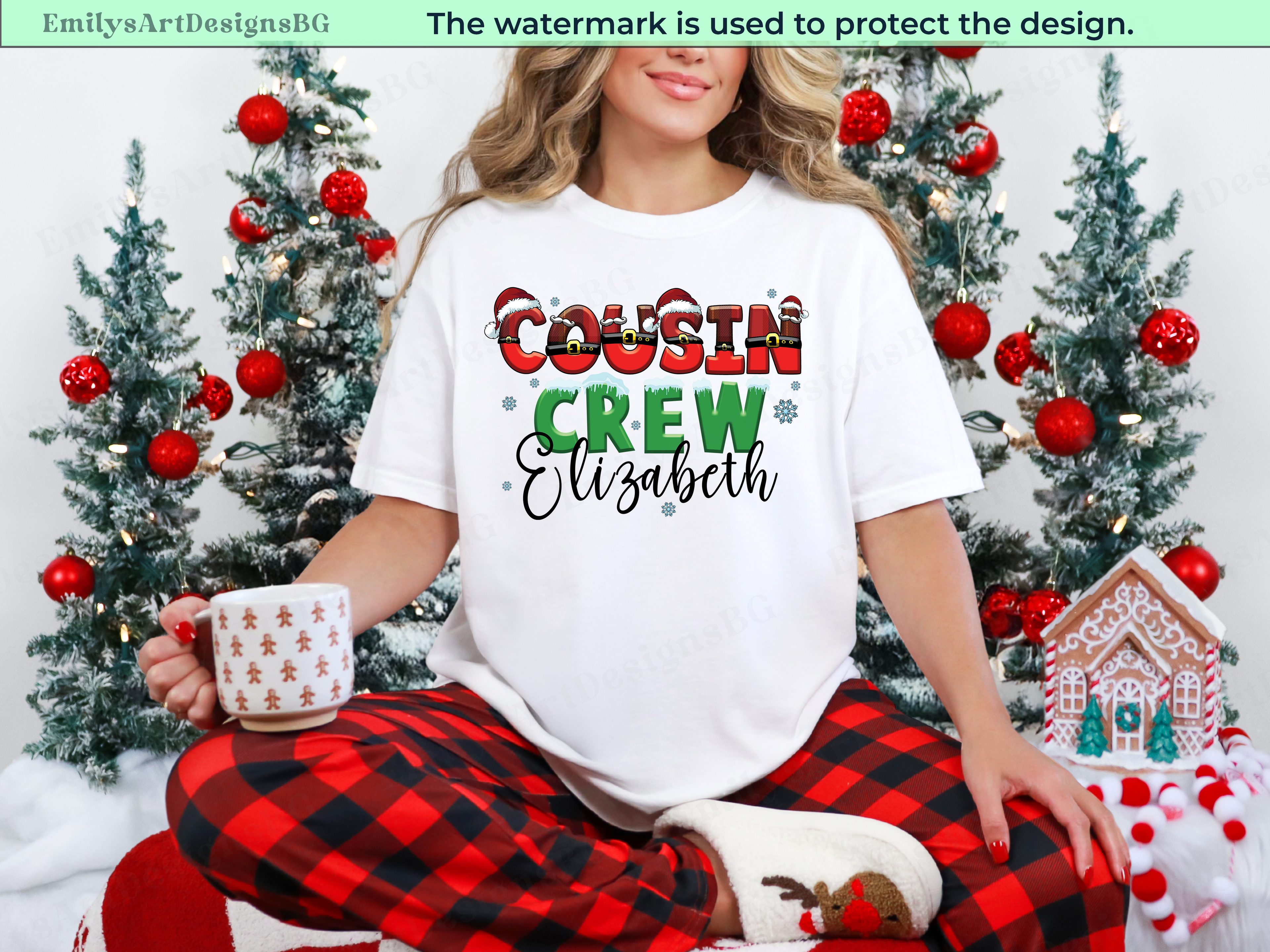Personalized Cousin Crew Christmas T-shirts