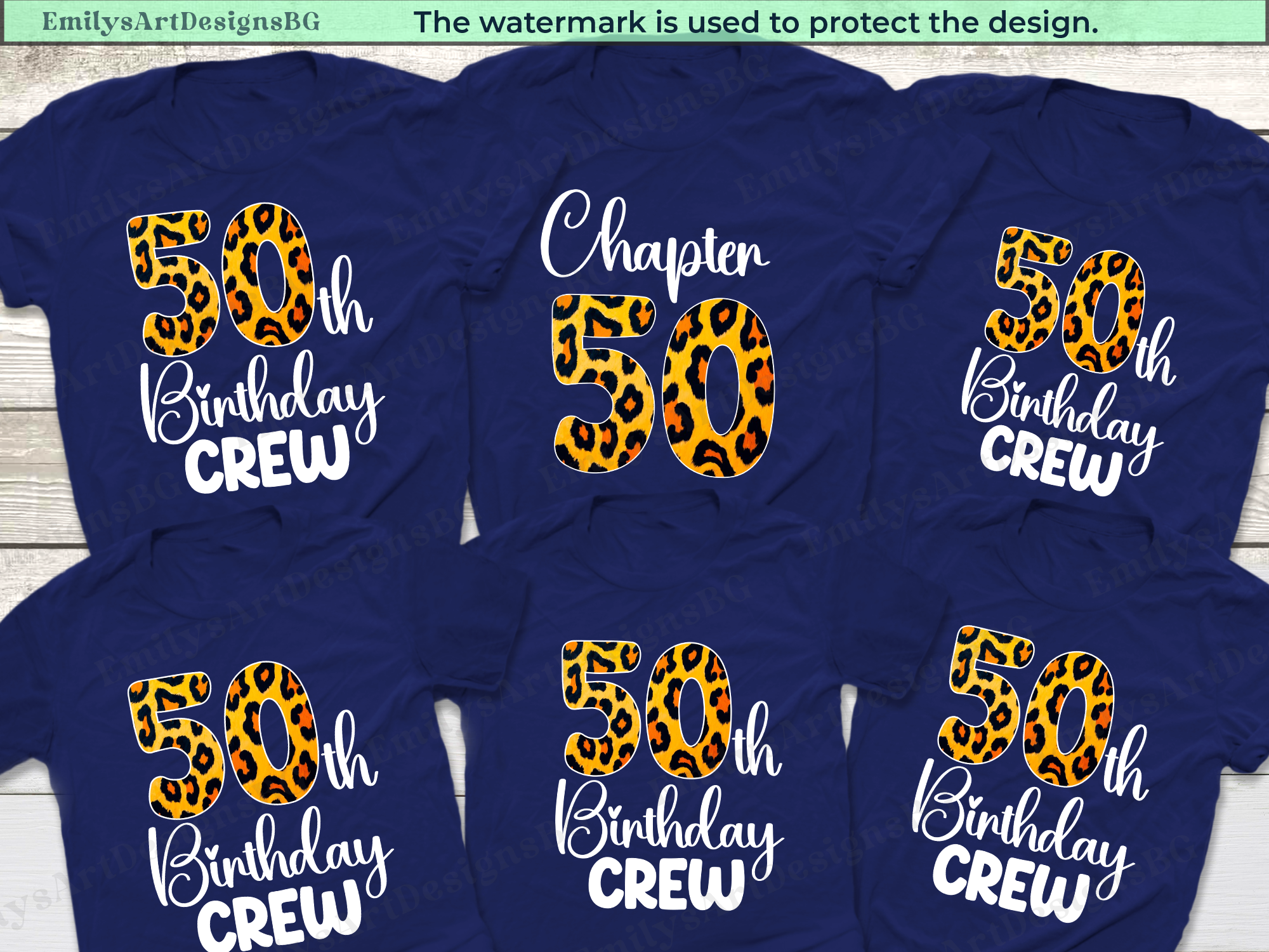 50th Birthday Crew Shirts