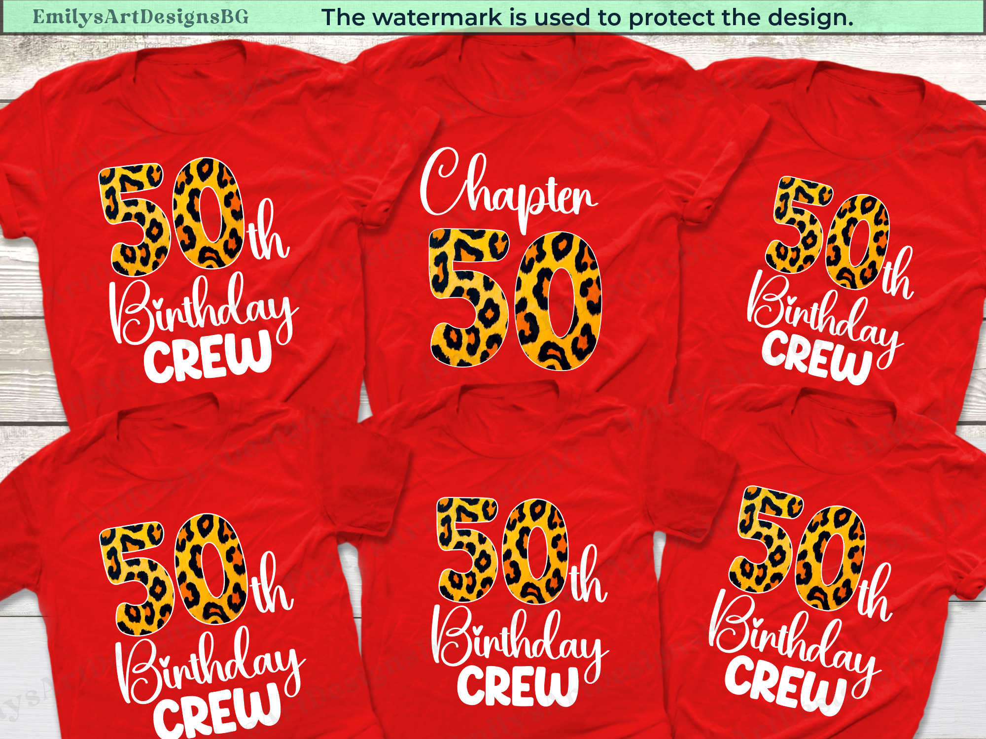 50th Birthday Crew Shirts