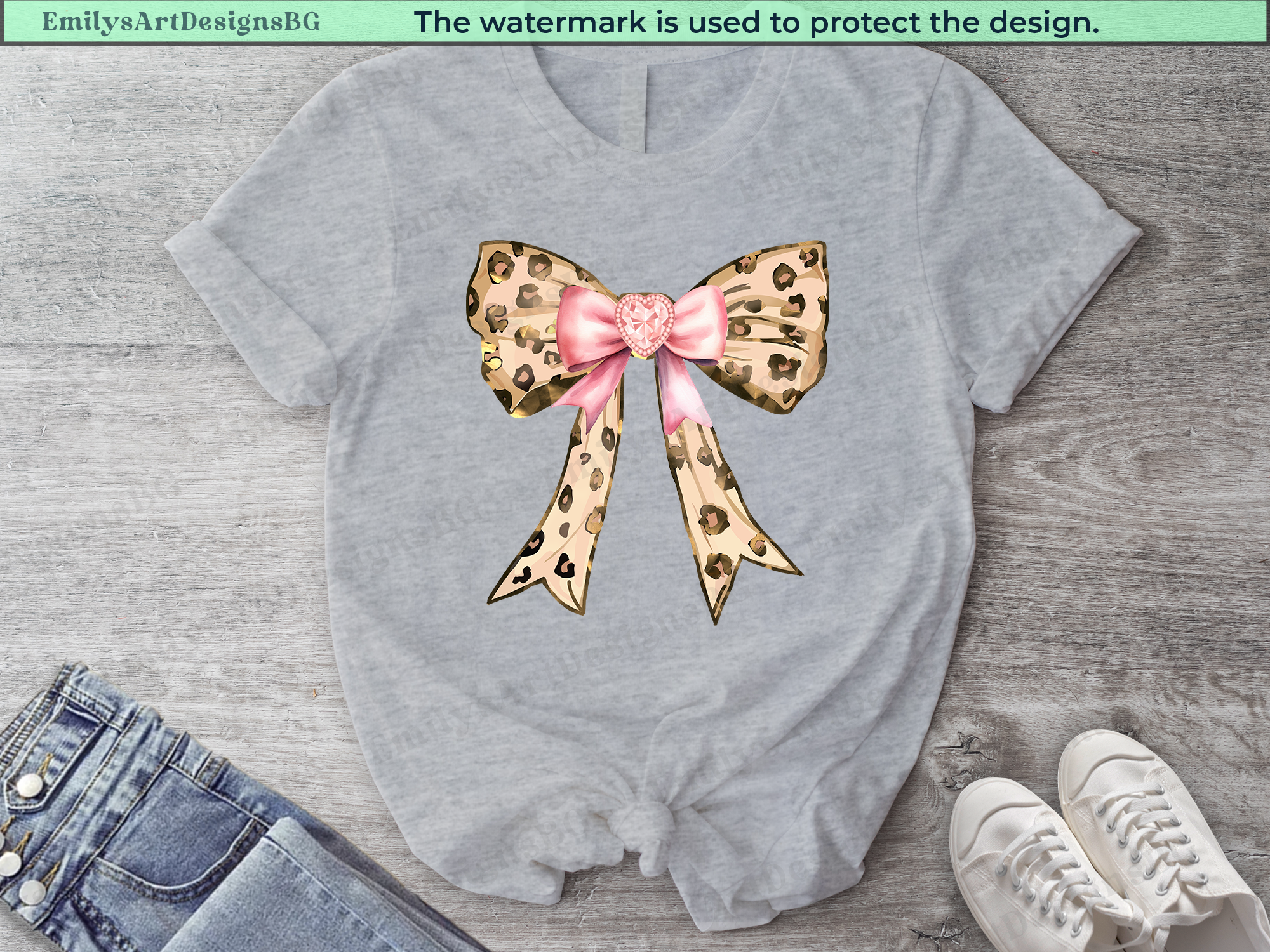 Coquette Leopard Bow T-shirt