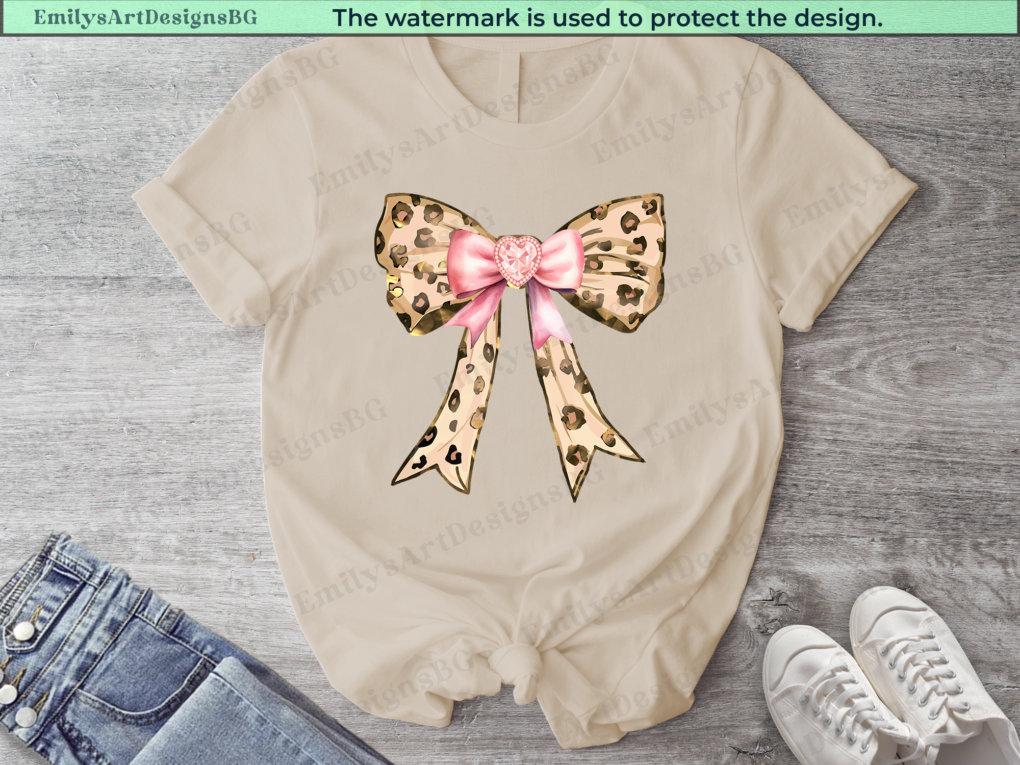 Coquette Leopard Bow T-shirt