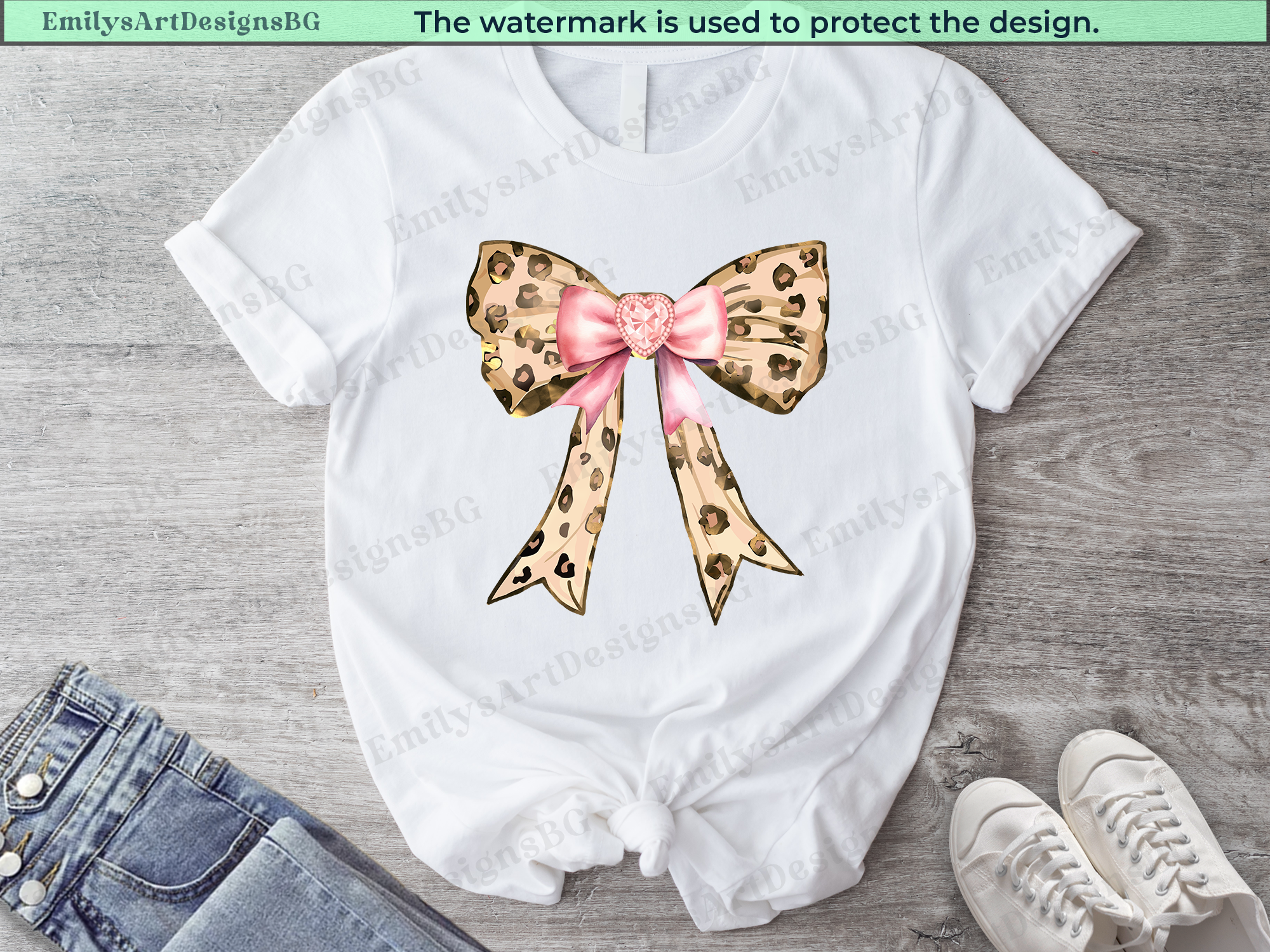Coquette Leopard Bow T-shirt