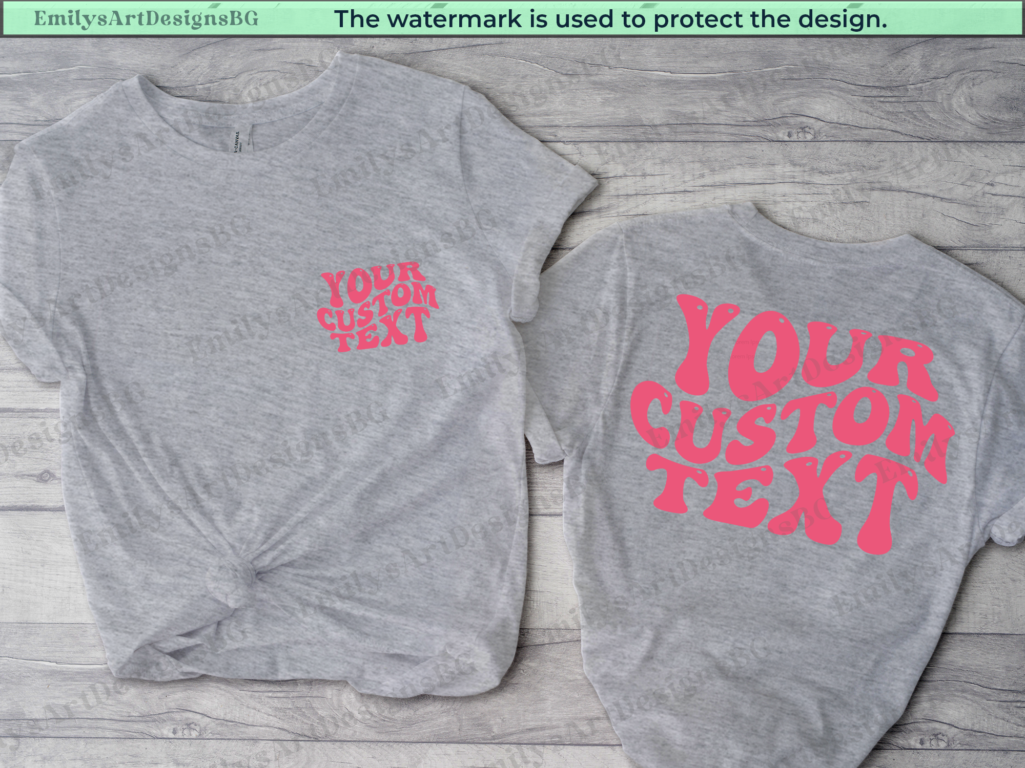Custom Wave Text Shirts
