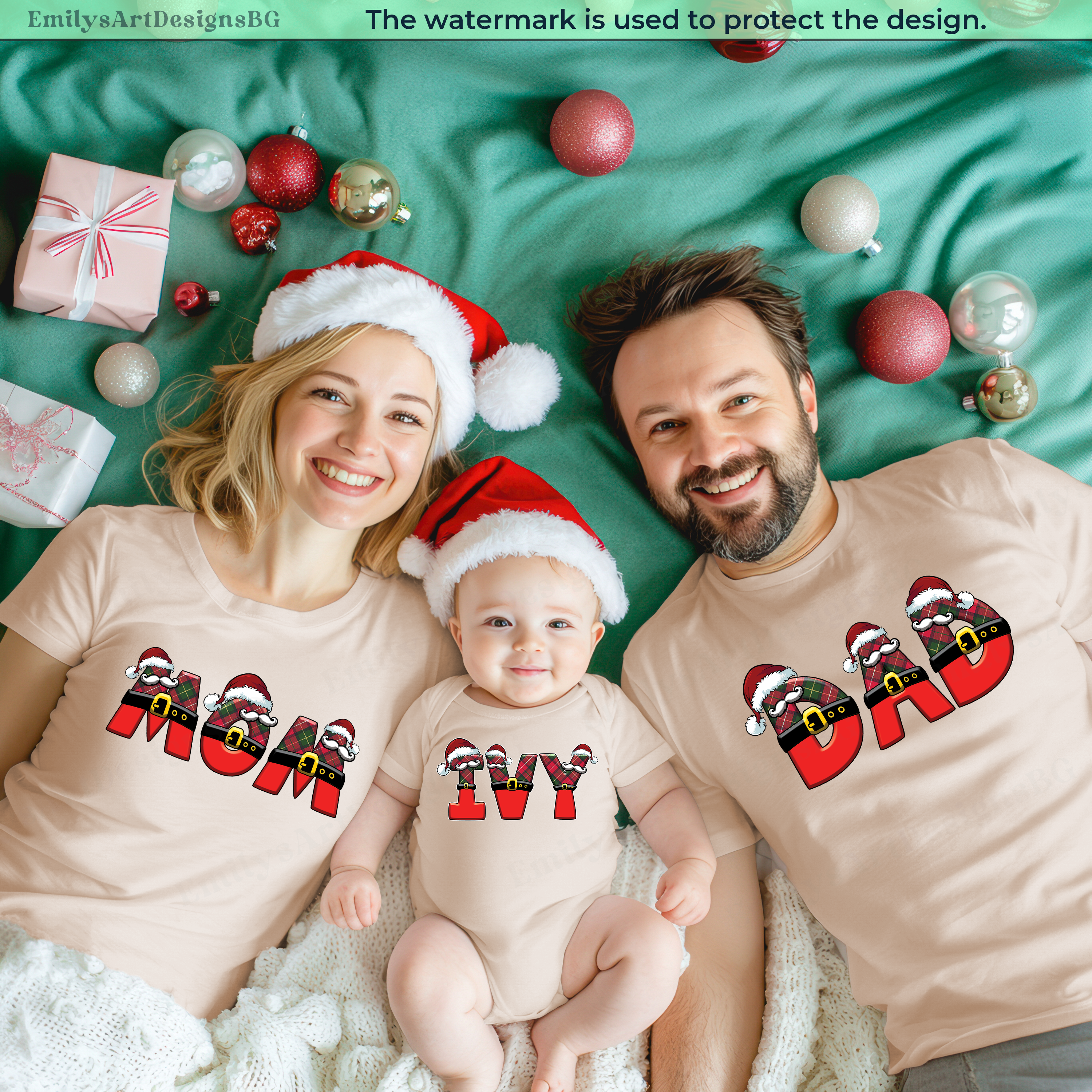 Custom Name Christmas Family Shirts