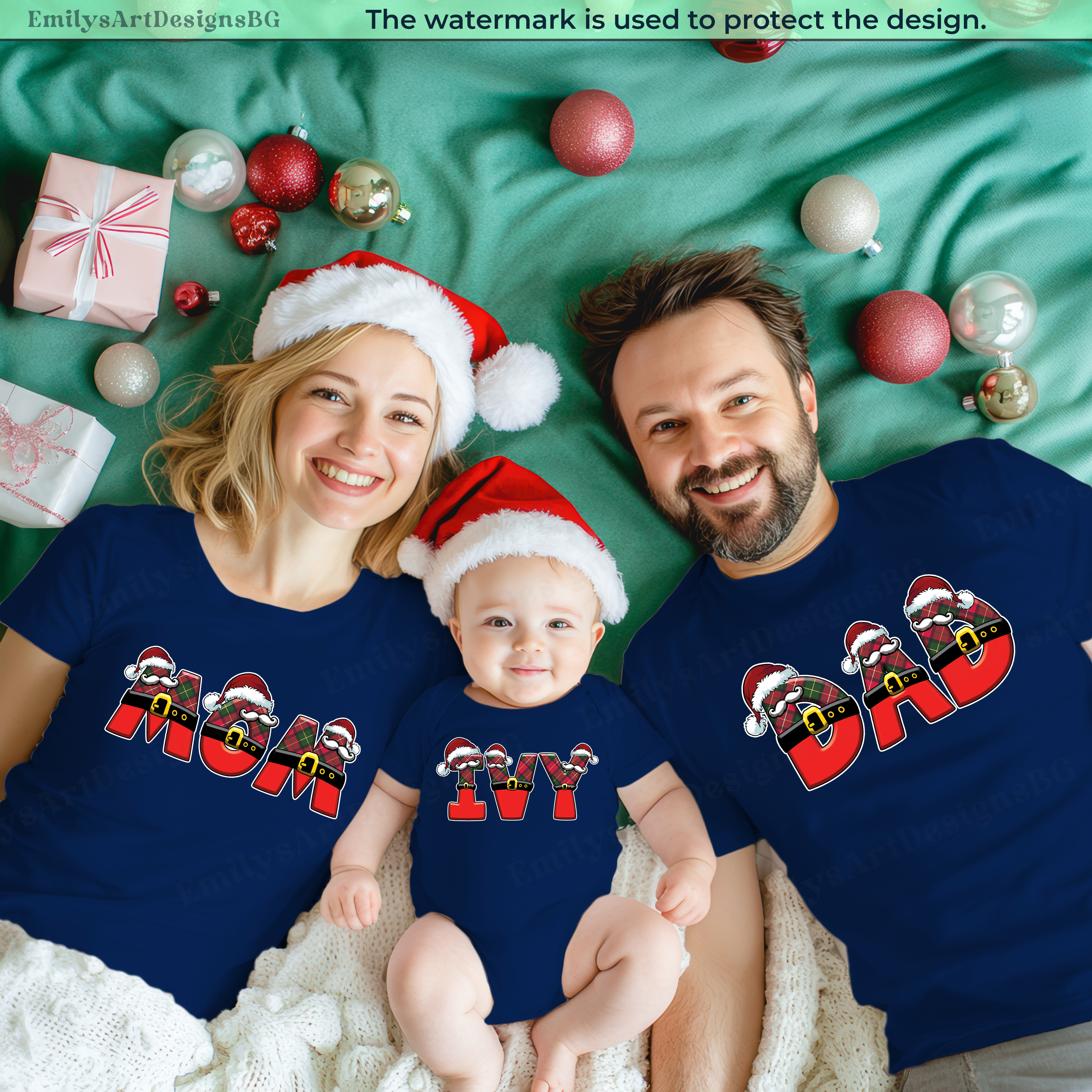 Custom Name Christmas Family Shirts