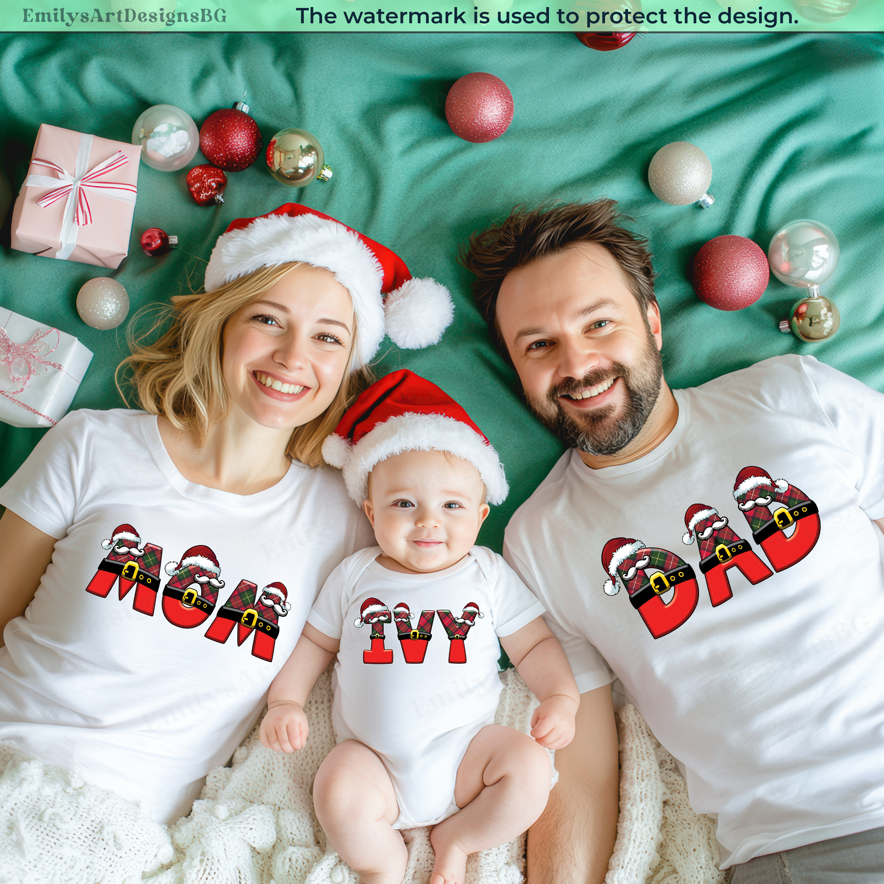 Custom Name Christmas Family Shirts