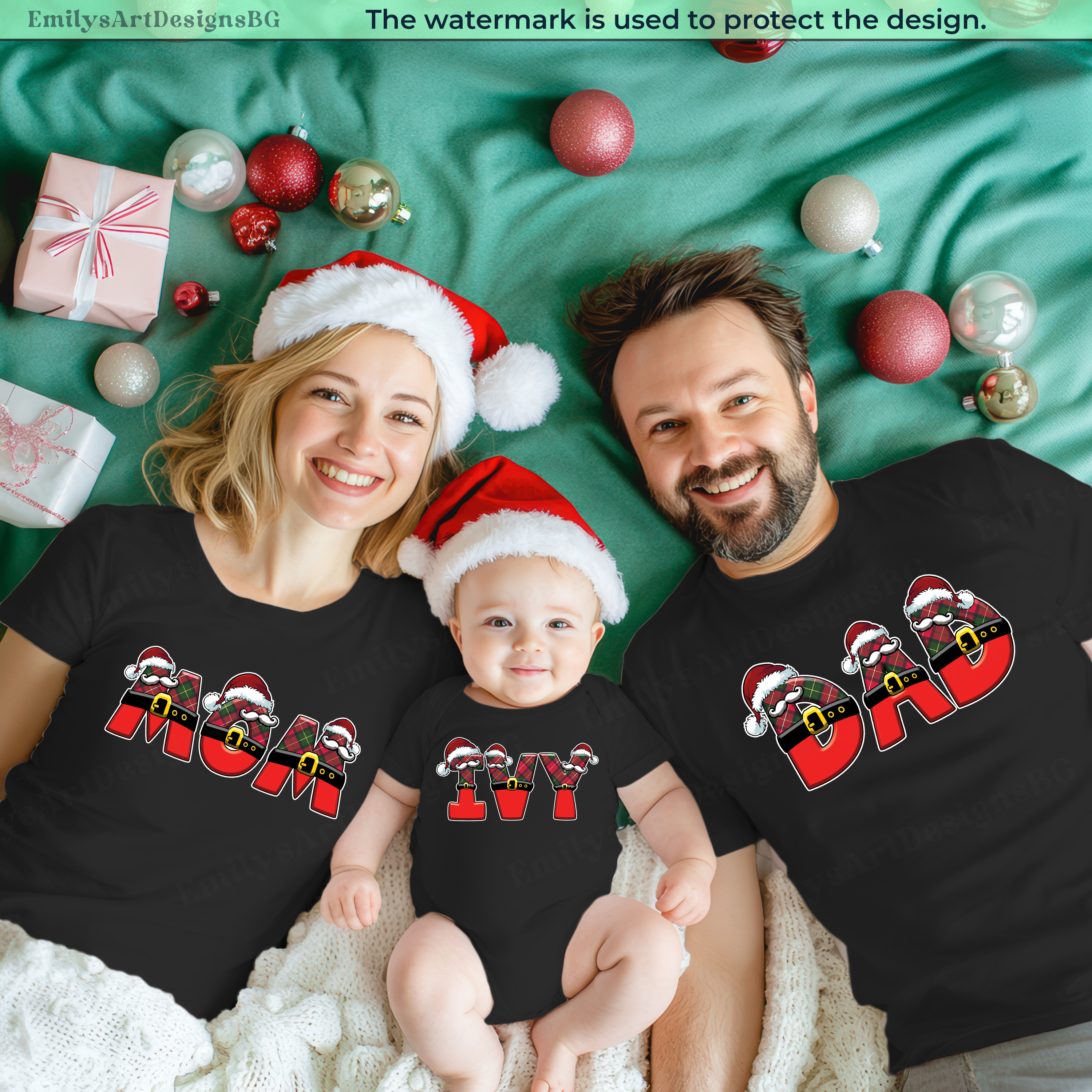 Custom Name Christmas Family Shirts