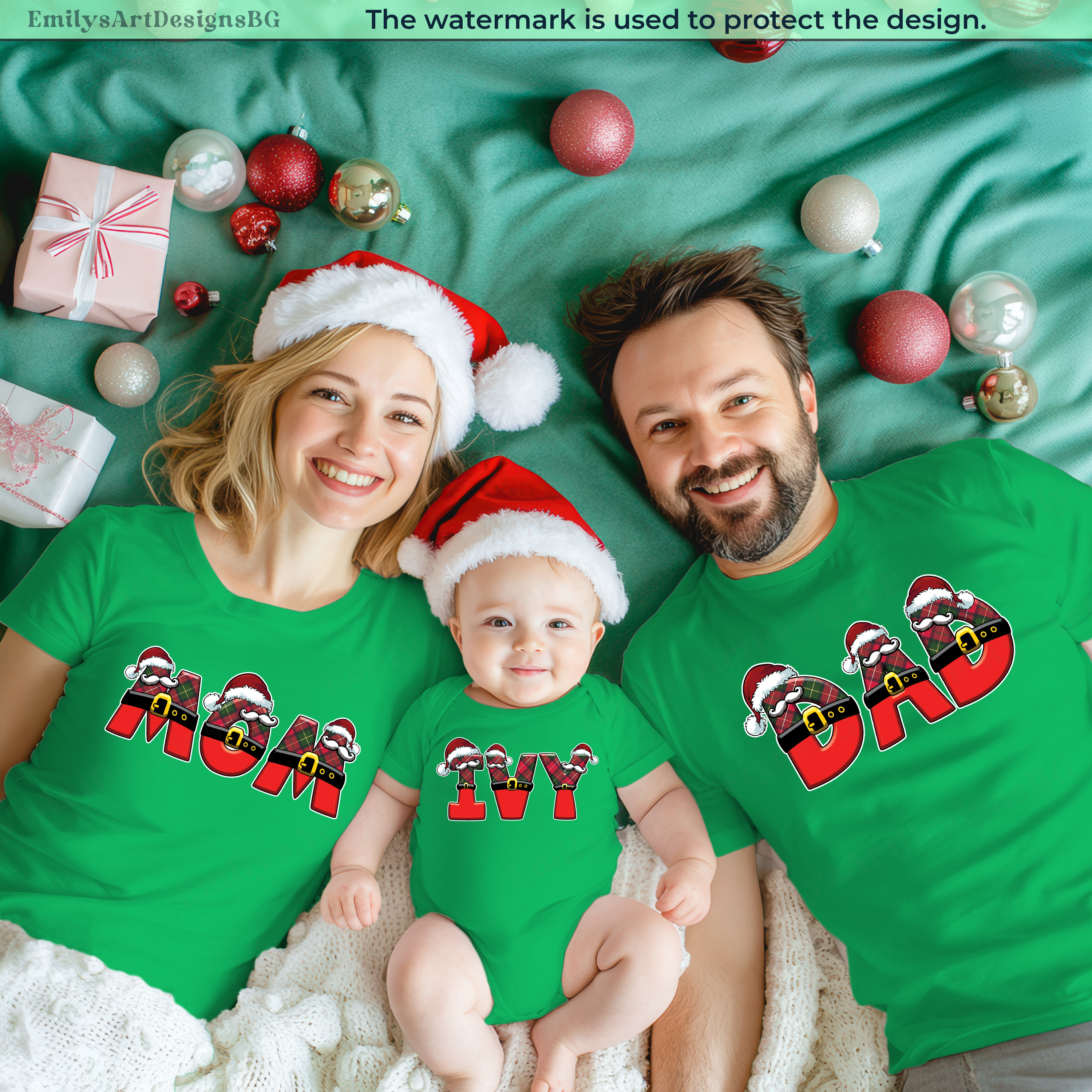 Custom Name Christmas Family Shirts