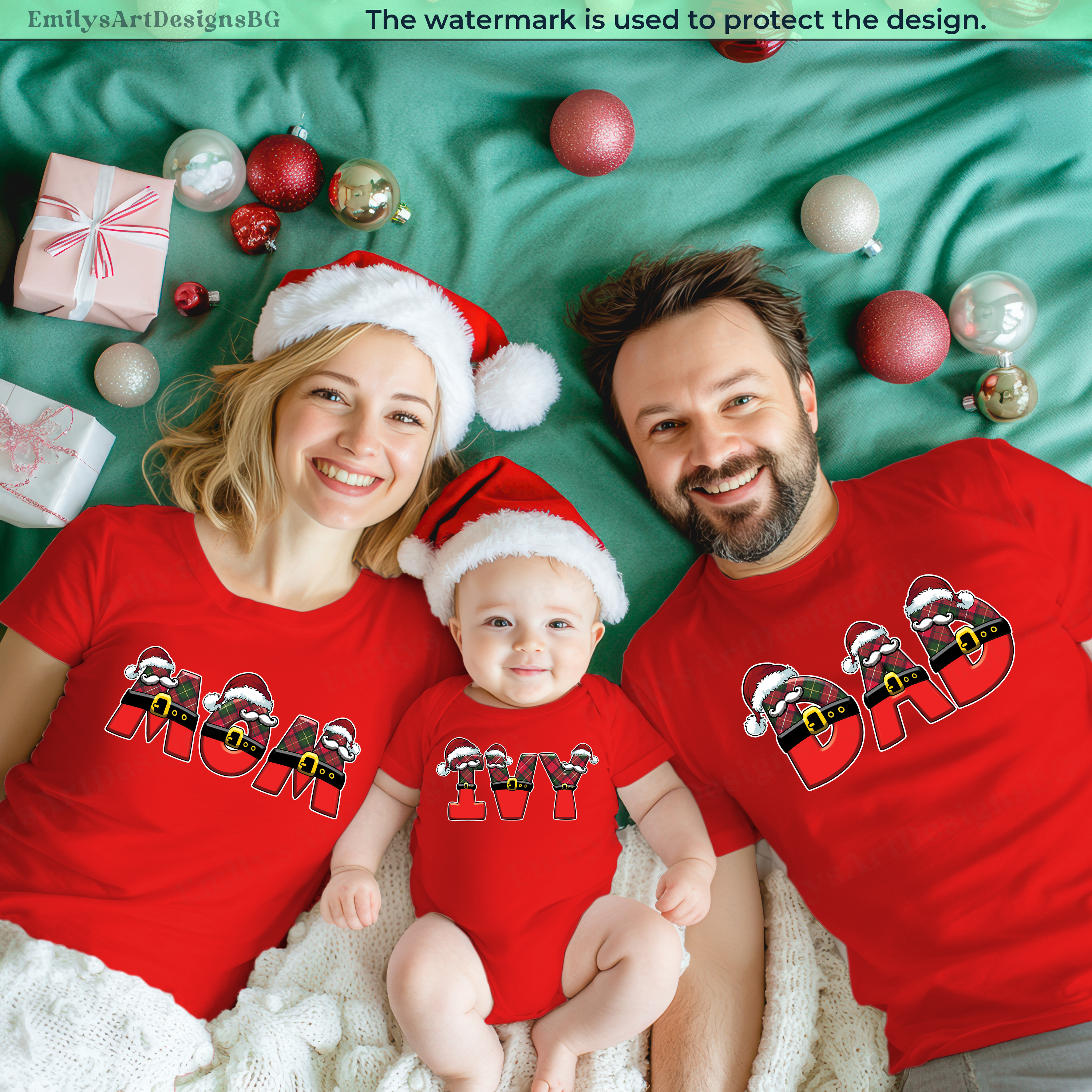Custom Name Christmas Family Shirts