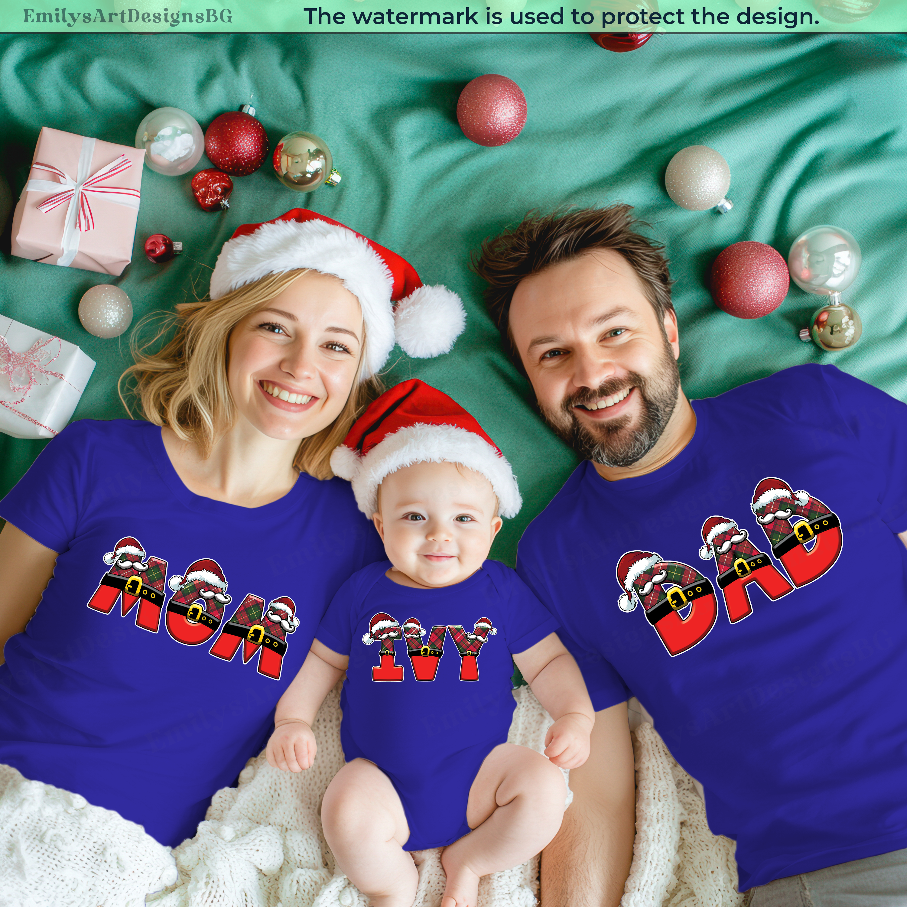 Custom Name Christmas Family Shirts