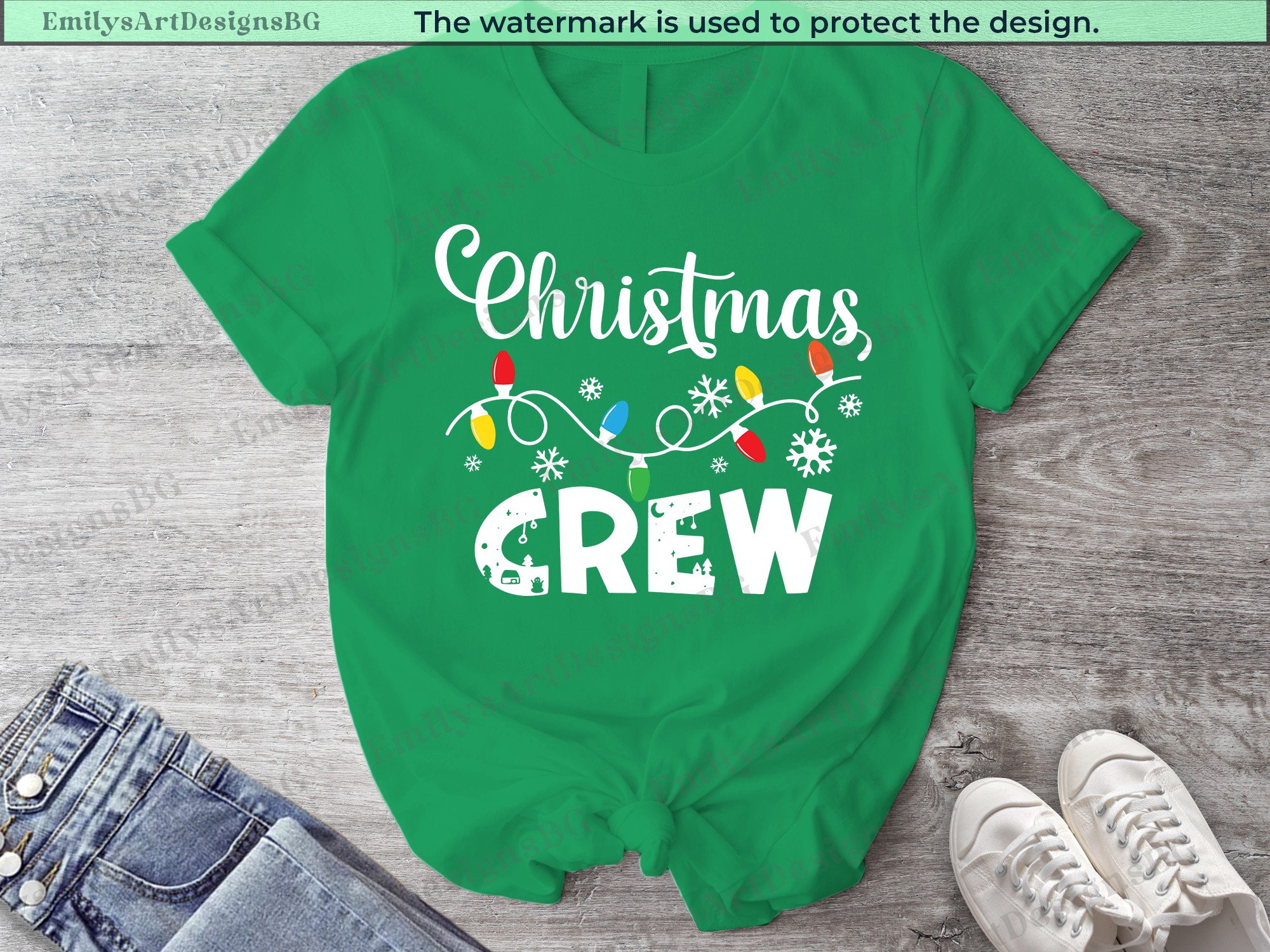 Matching Family Christmas Crew T-shirts