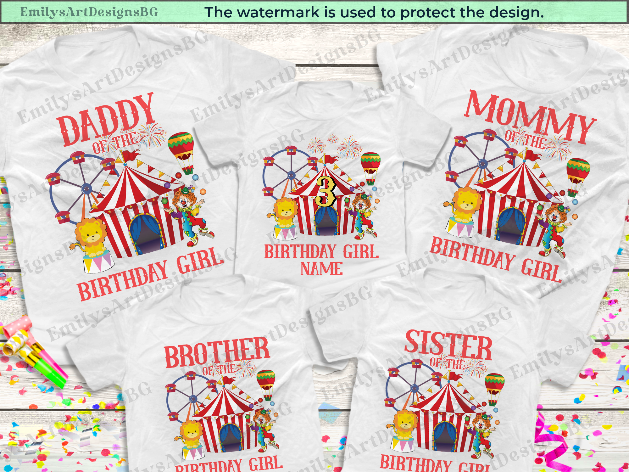 Circus Birthday Family Shirts