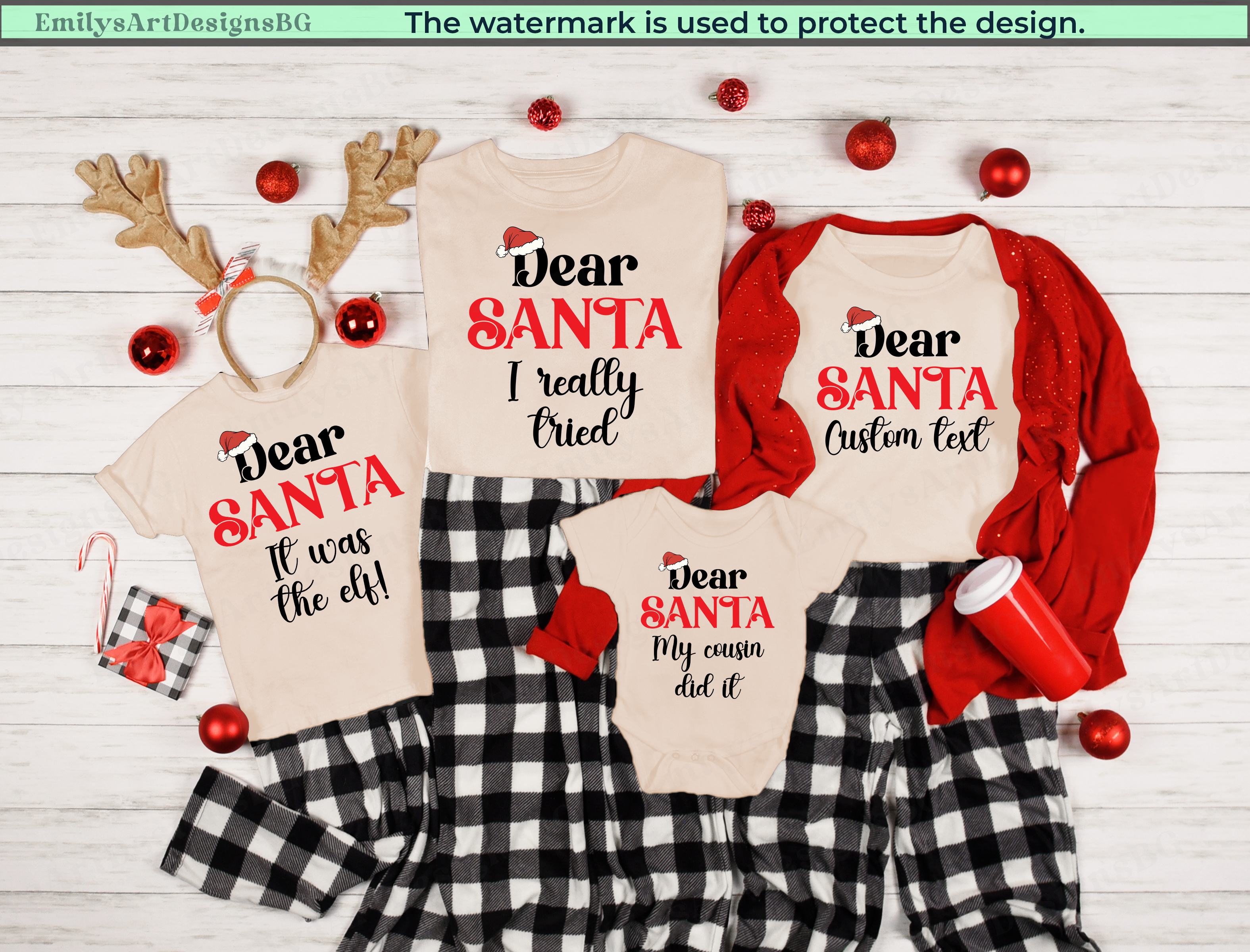 Custom Dear Santa Christmas T-shirts