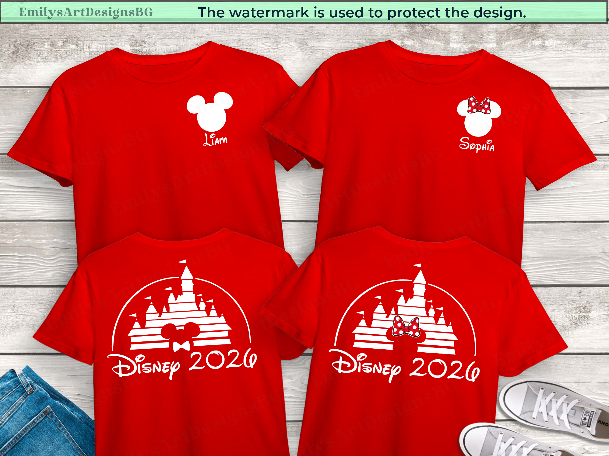Custom Disney Castle 2026 Shirts