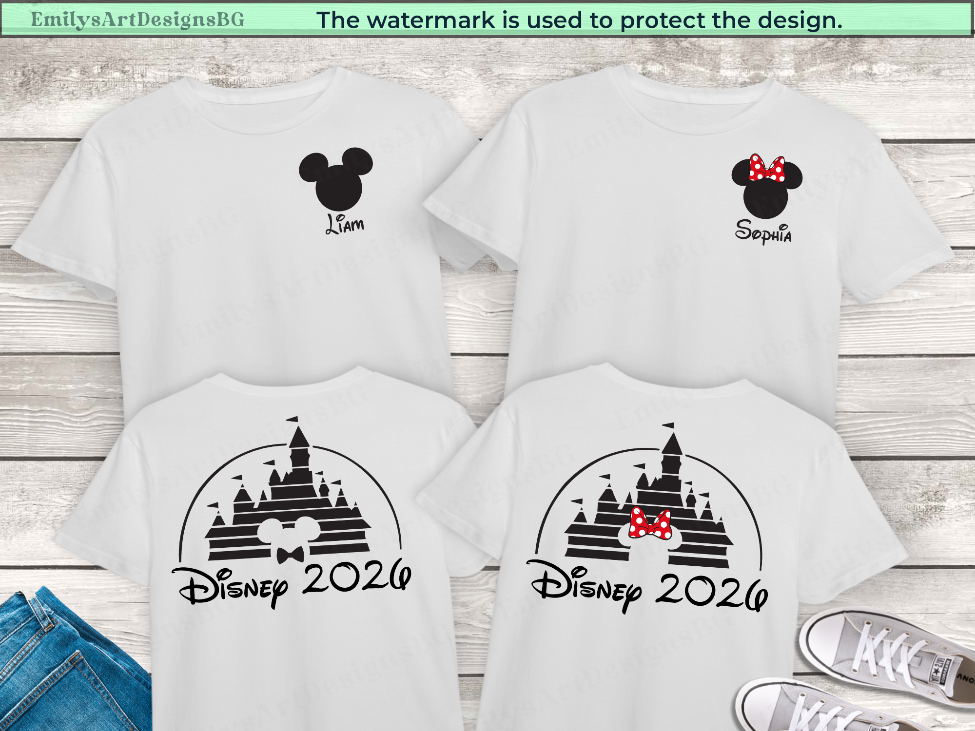 Custom Disney Castle 2026 Shirts