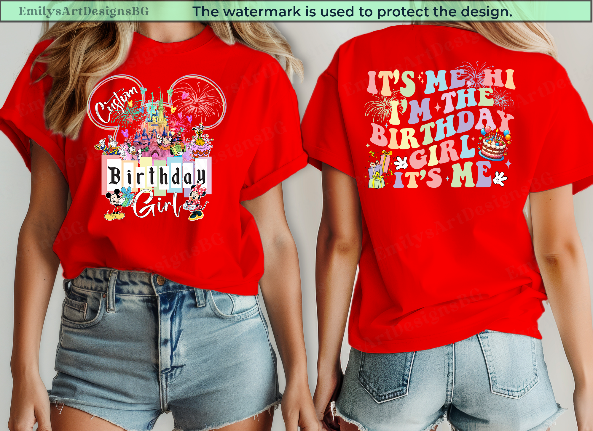 Custom Disneyland Birthday Girl Shirt