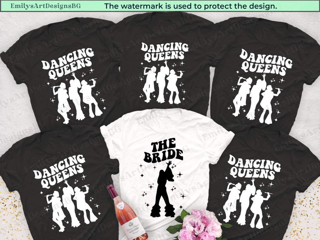 Dancing Queens - Disco Bachelorette Party T-shirts